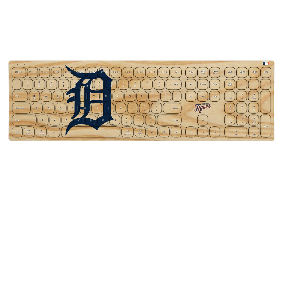 Detroit Tigers Baseball Bat KKB605 Curved Wireless Keyboard