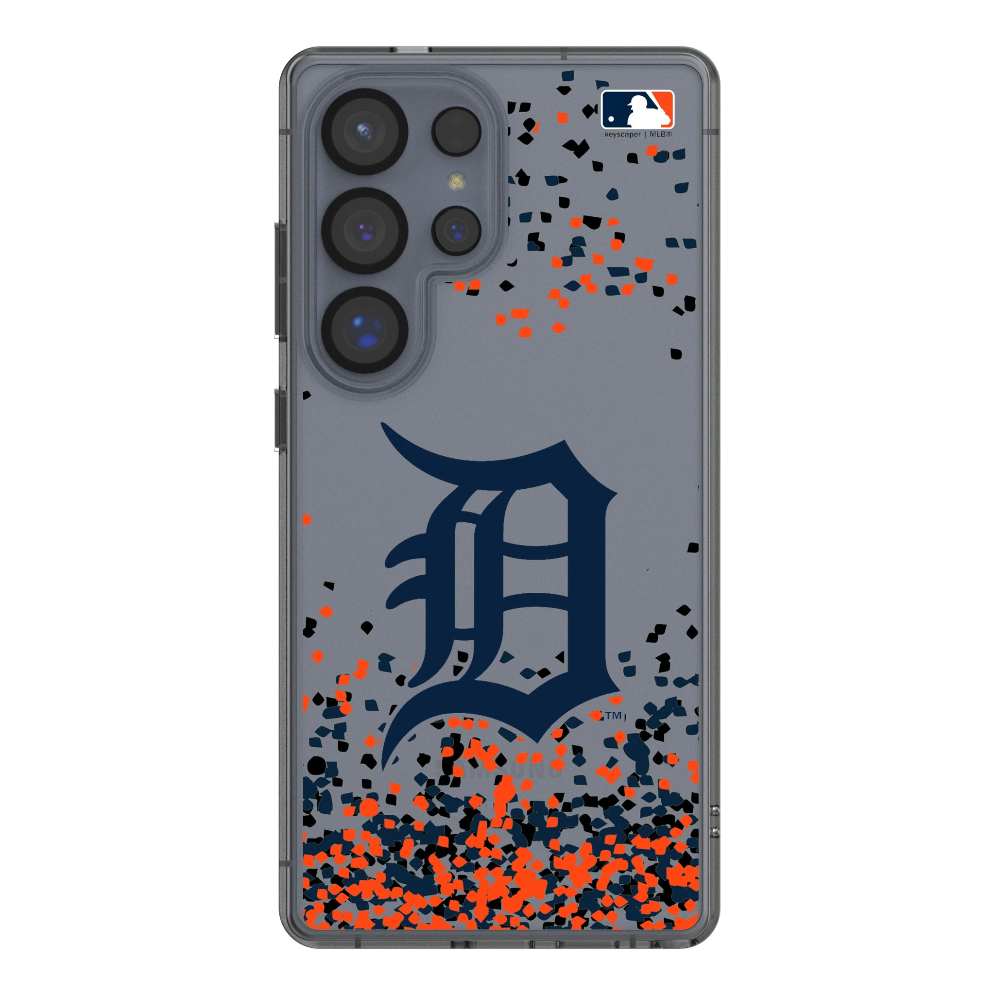Detroit Tigers Confetti Galaxy Clear Phone Case for Samsung Galaxy