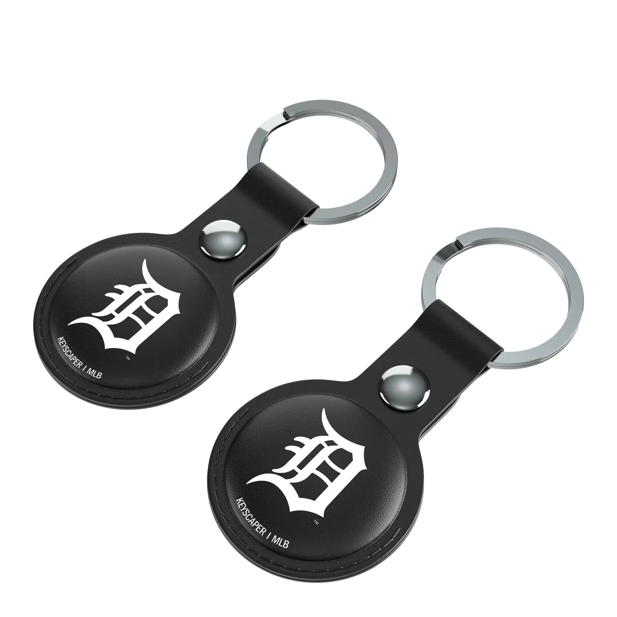 Detroit Tigers Insignia AirTag Black Airtag Holder 2-Pack - Isometric View