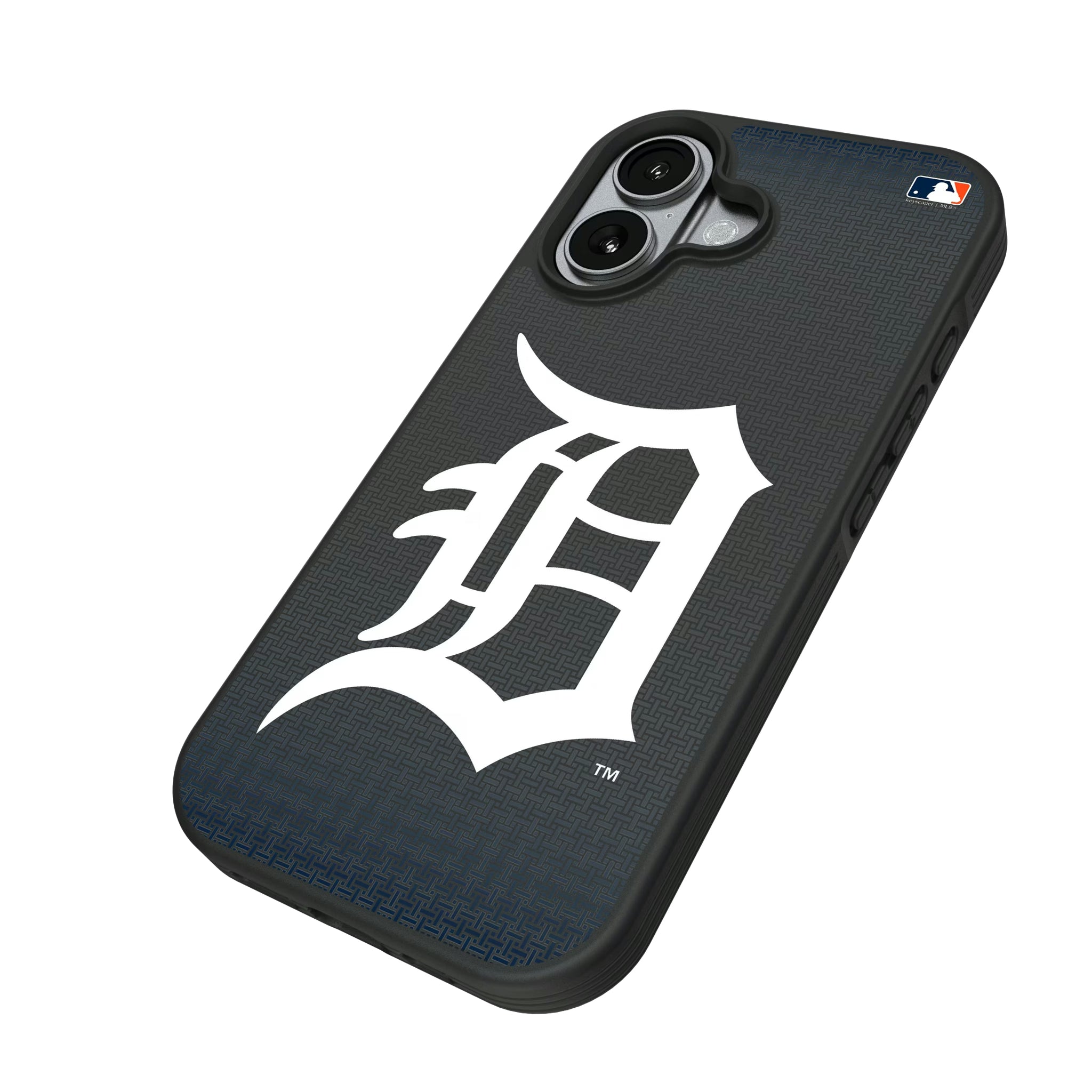 Detroit Tigers Linen iPhone Bump Phone Case for Apple iPhone - Isometric View#Device_iPhone 17