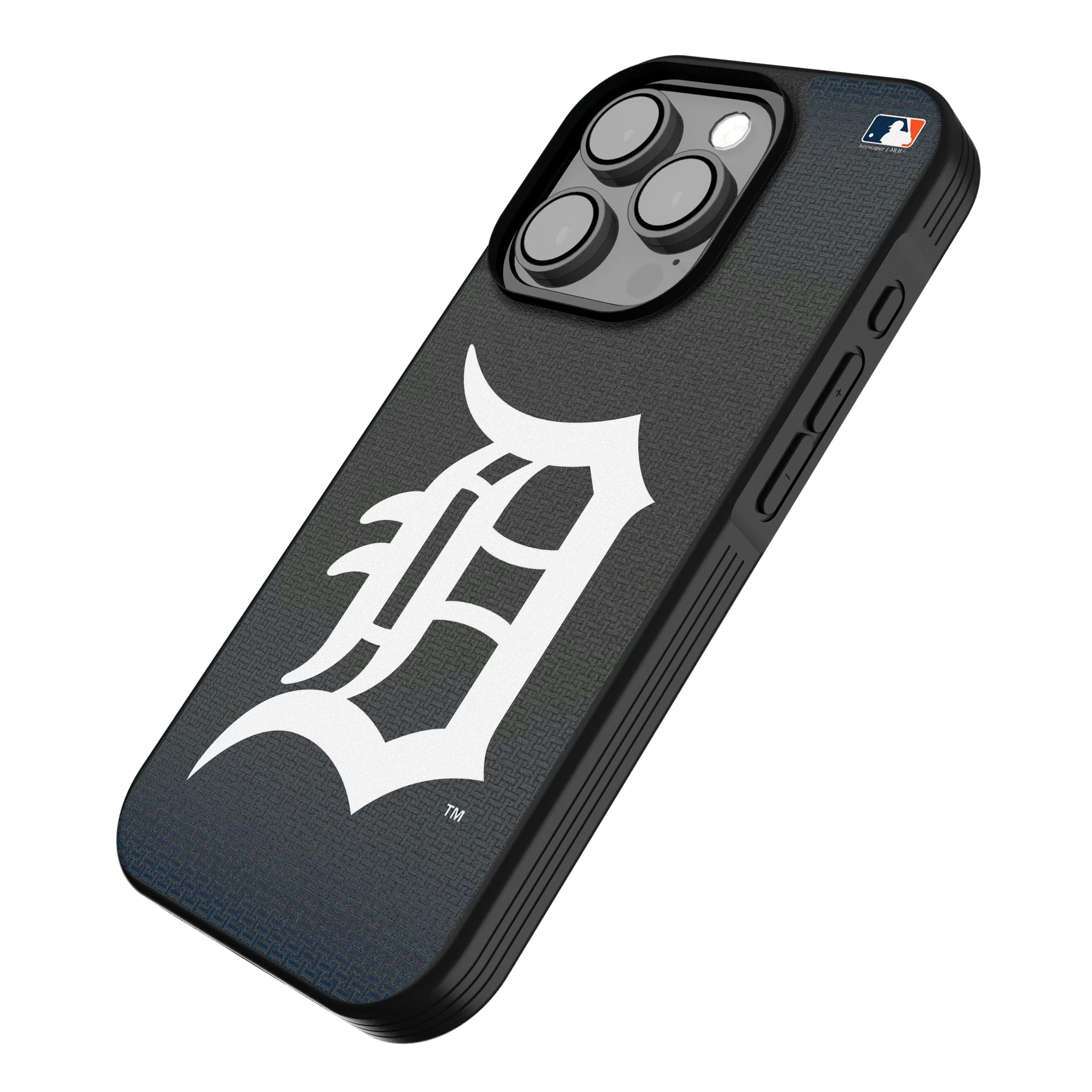 Detroit Tigers Linen iPhone Bump Phone Case for Apple iPhone - Isometric View