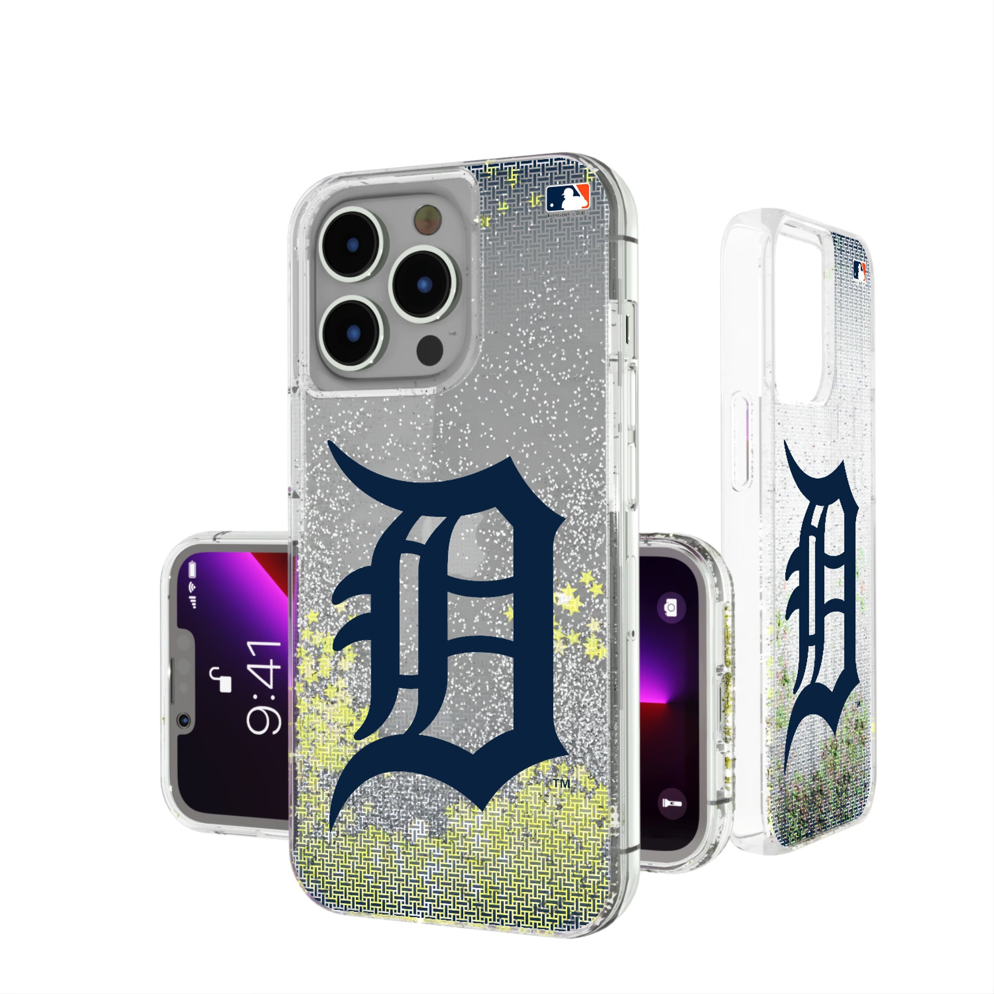 Detroit Tigers Linen iPhone Glitter Phone Case for Apple iPhone