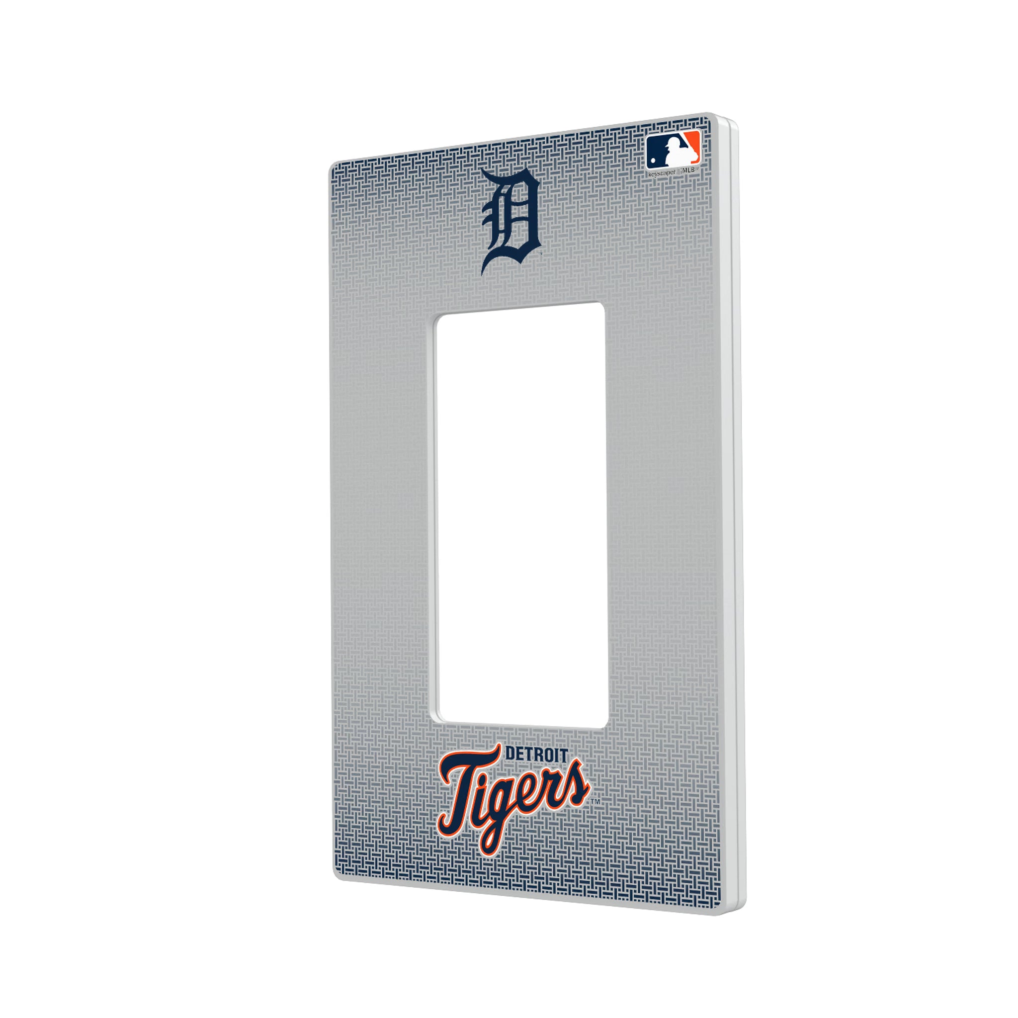 Detroit Tigers Linen Hidden-Screw Light Switch Plate#Style_Single Rocker