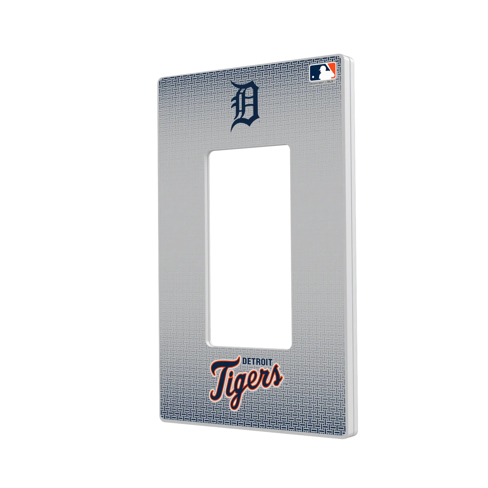 Detroit Tigers Linen Hidden-Screw Light Switch Plate#Style_Single Rocker