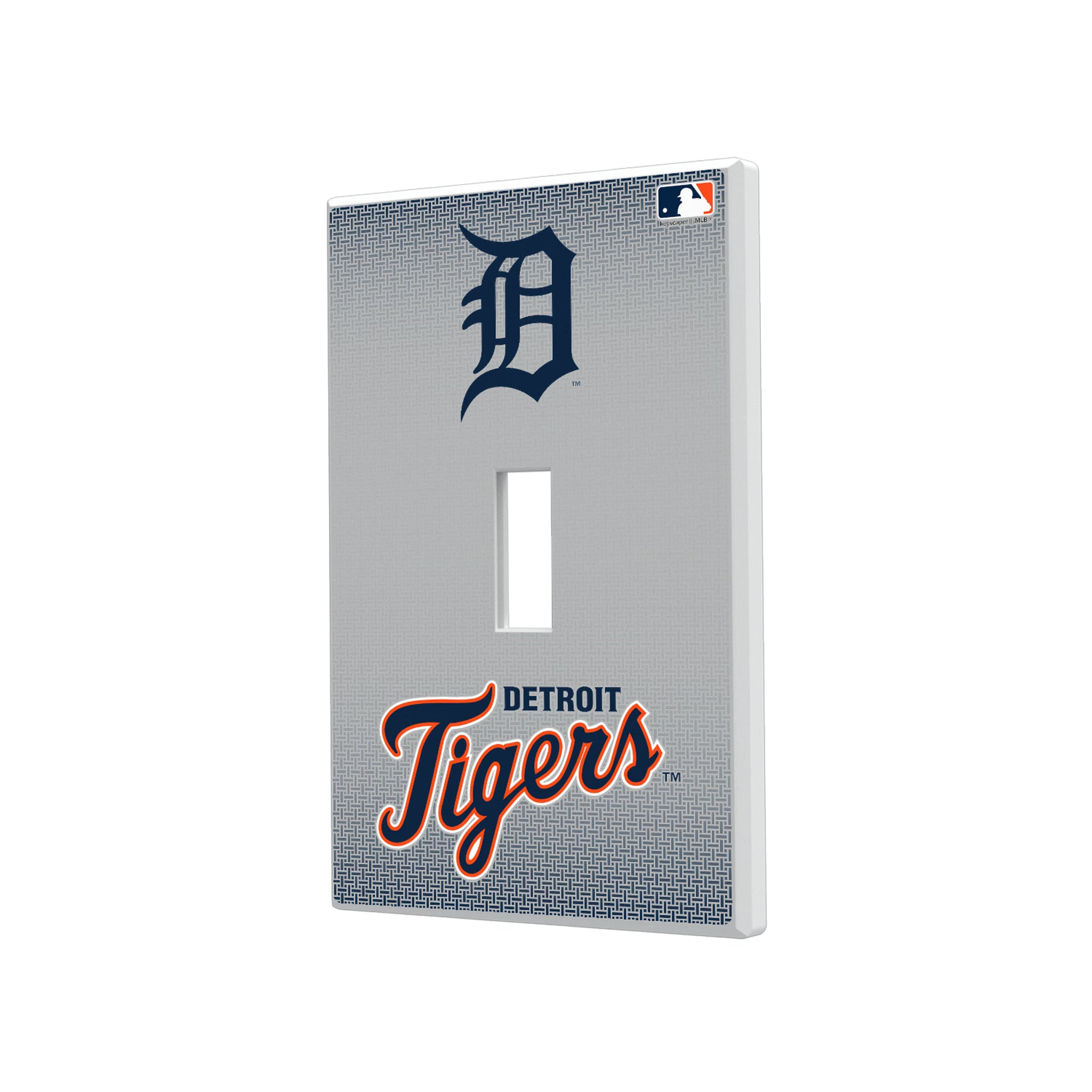 Detroit Tigers Linen Hidden-Screw Light Switch Plate#Style_Single Toggle