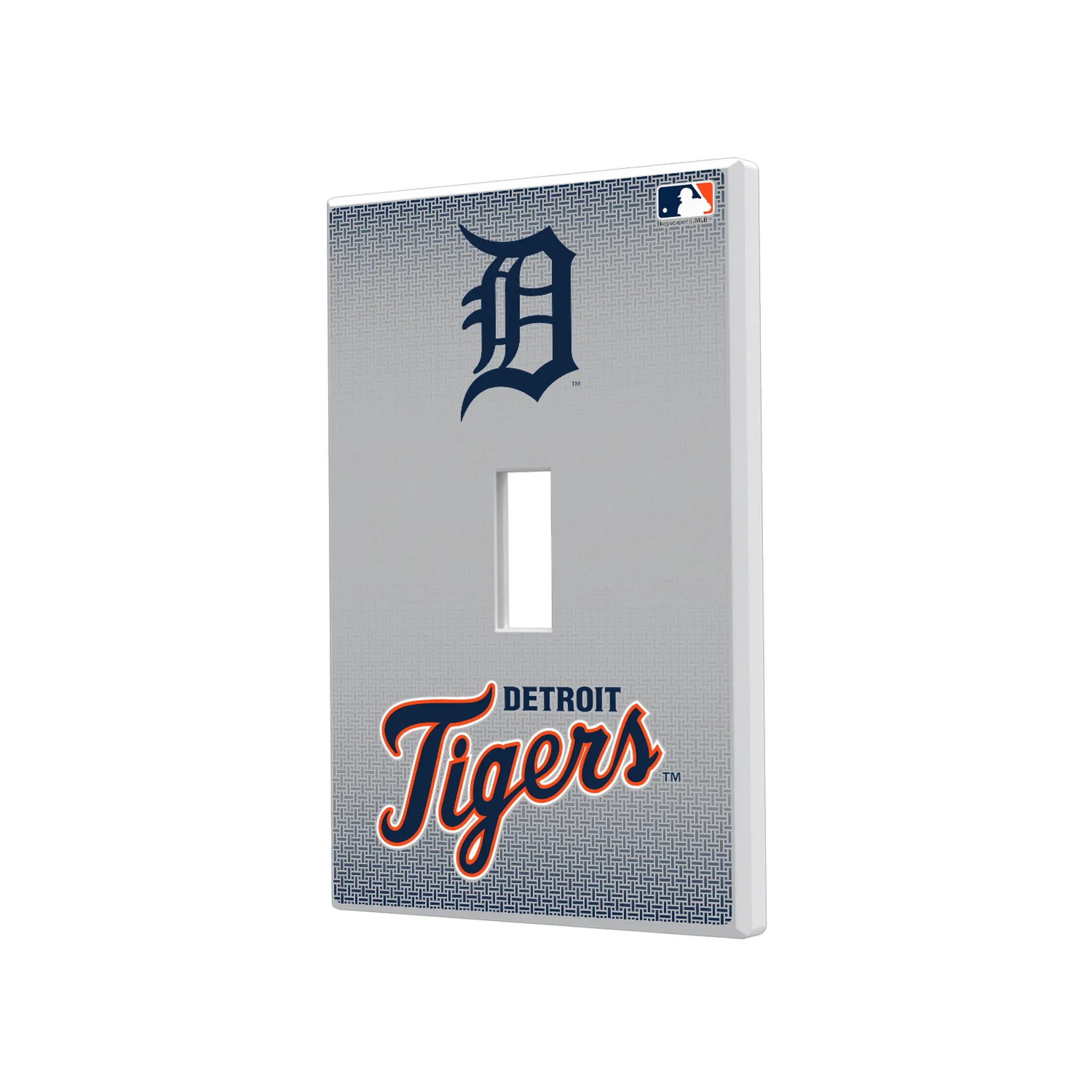 Detroit Tigers Linen Hidden-Screw Light Switch Plate#Style_Single Toggle
