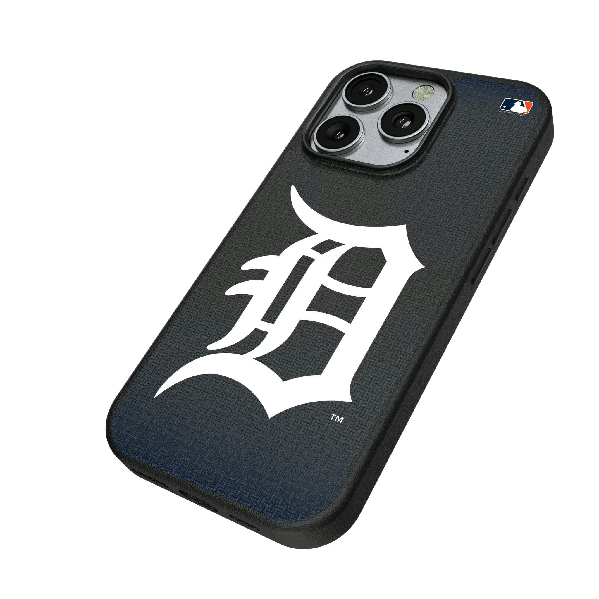 Detroit Tigers Linen iPhone MagSafe Compatible Phone Case for Apple iPhone - Isometric View