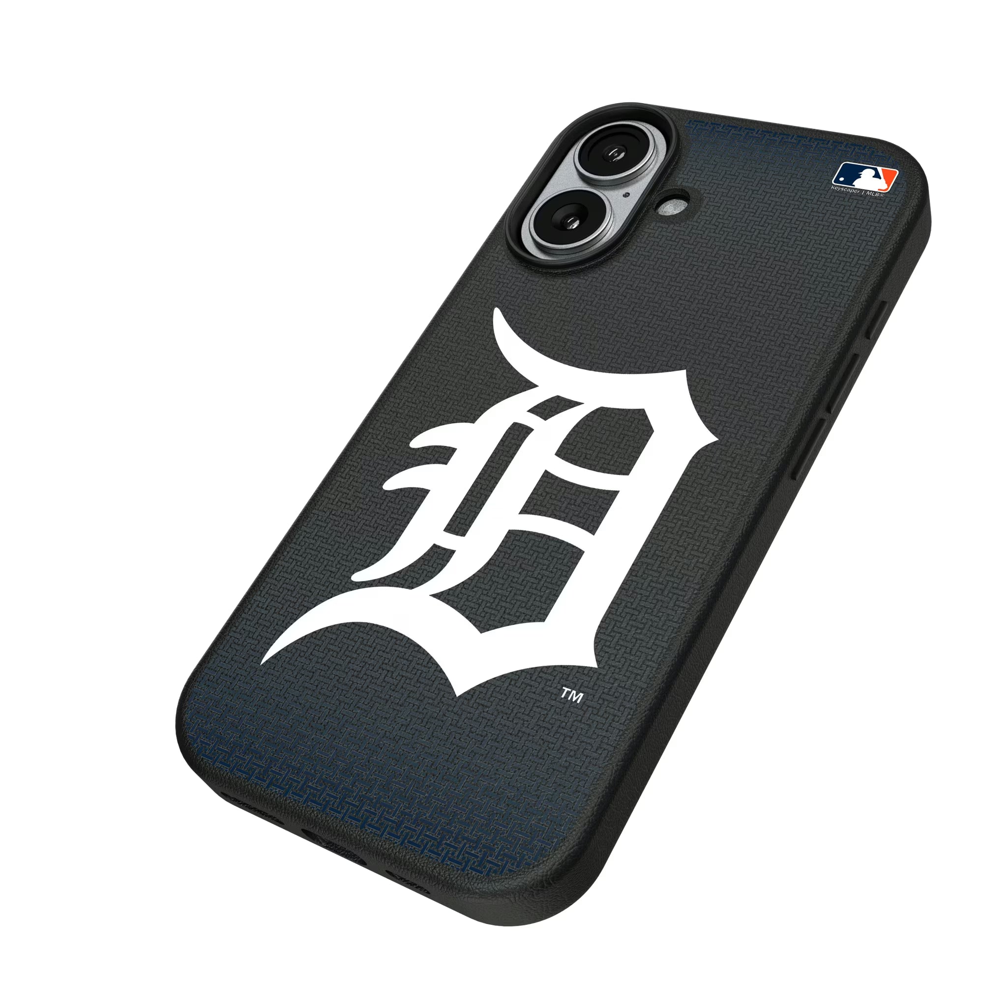 Detroit Tigers Linen iPhone MagSafe Compatible Phone Case for Apple iPhone - Isometric View#Device_iPhone 17