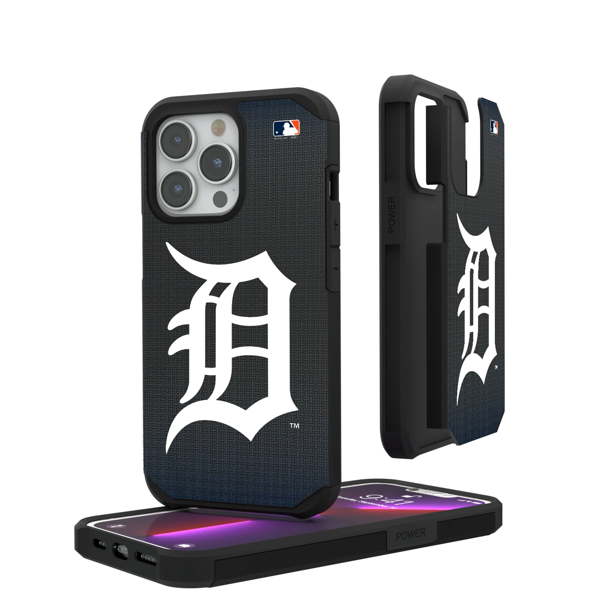 Detroit Tigers Linen iPhone Rugged Phone Case for Apple iPhone#Device_iPhone 13 Pro