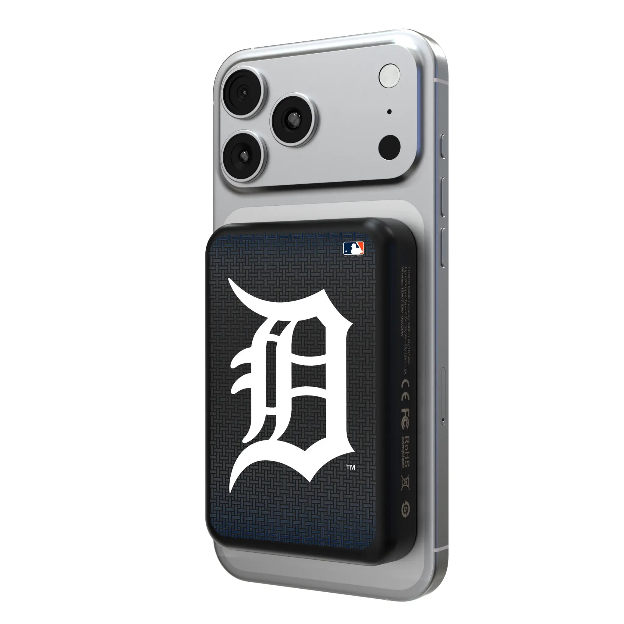 Detroit Tigers Linen Wireless Mag Power Bank