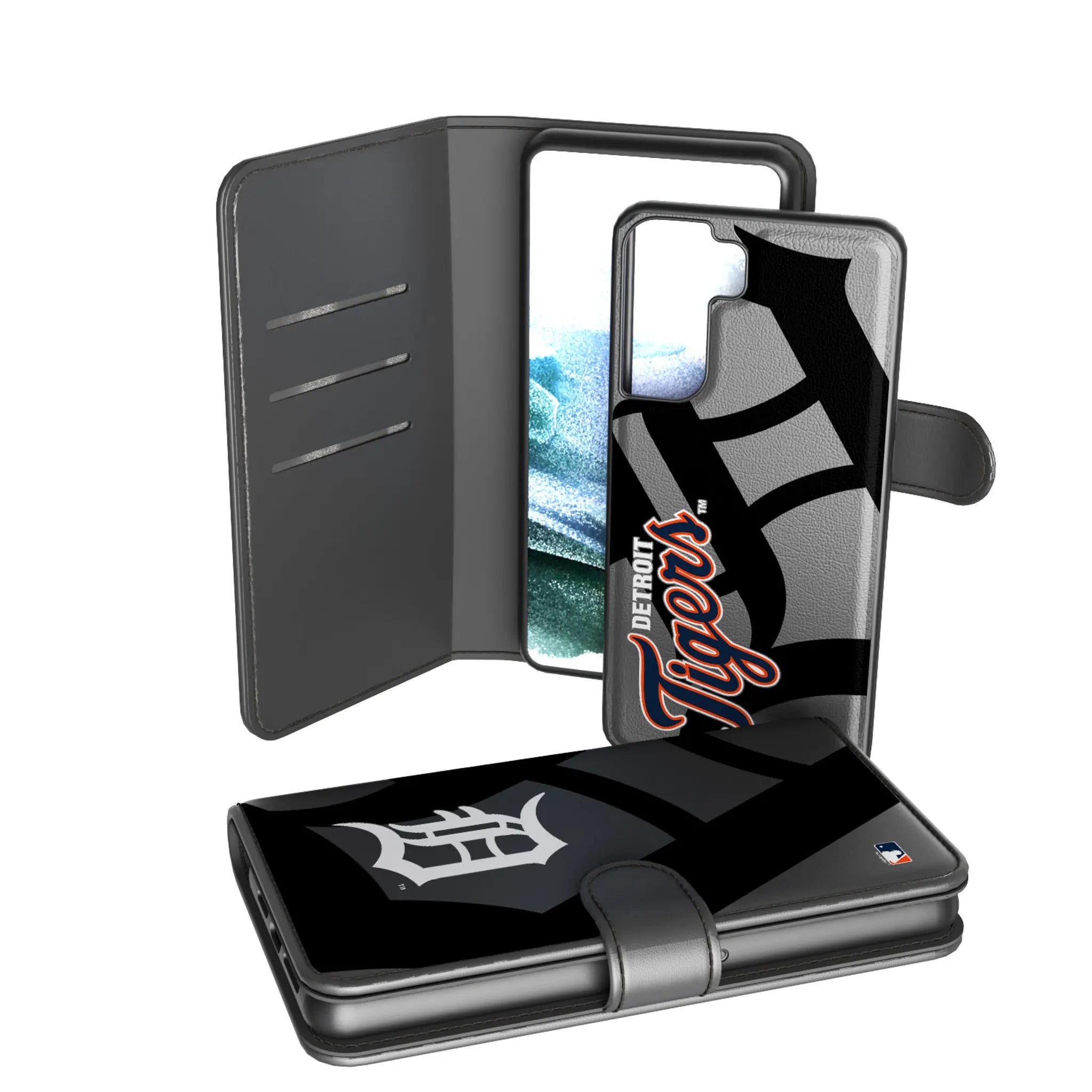 Detroit Tigers Monocolor Tilt Galaxy Wallet Phone Case for Samsung Galaxy