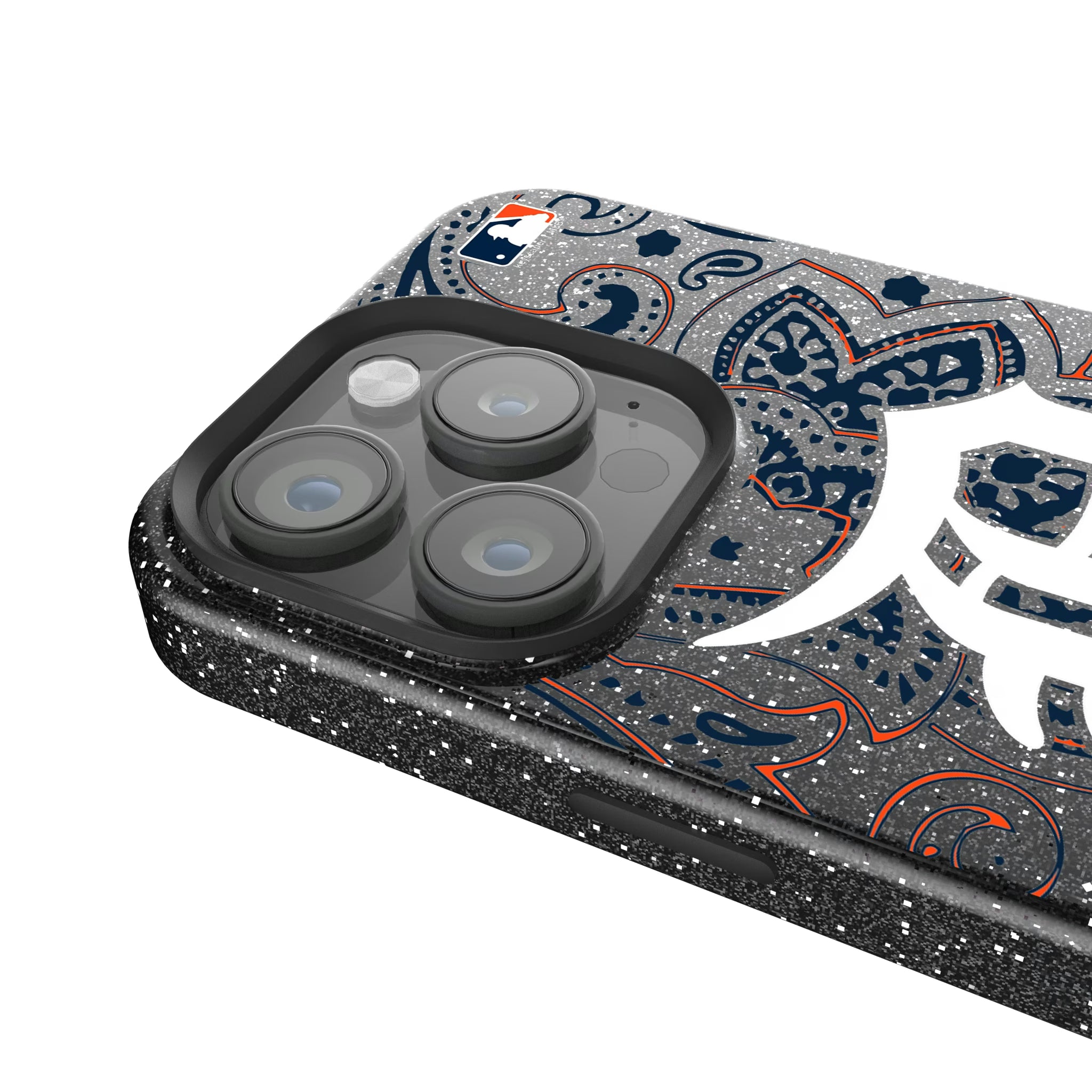 Detroit Tigers Paisley iPhone Bling Phone Case for Apple iPhone - Detail