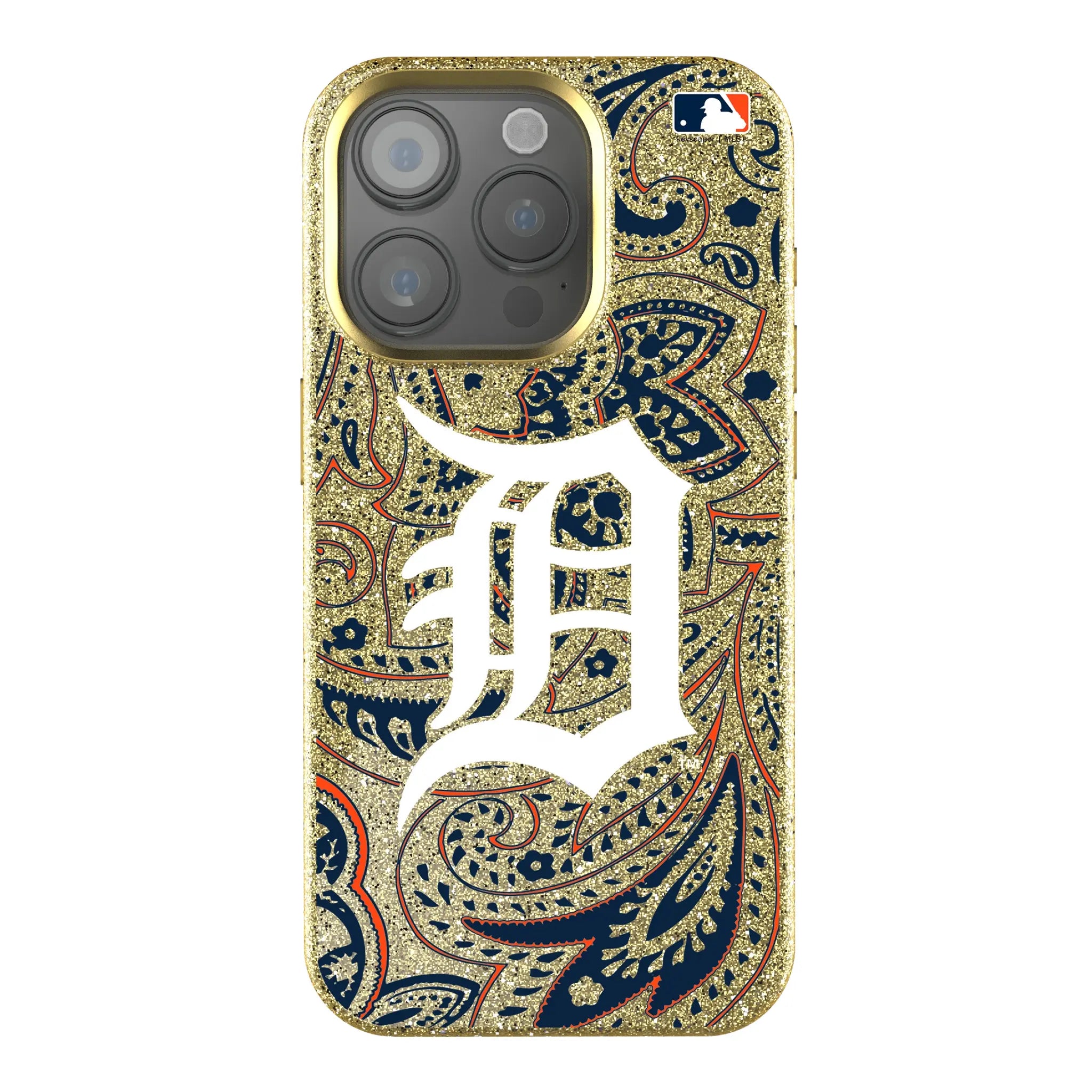 Detroit Tigers Paisley iPhone Bling Phone Case for Apple iPhone