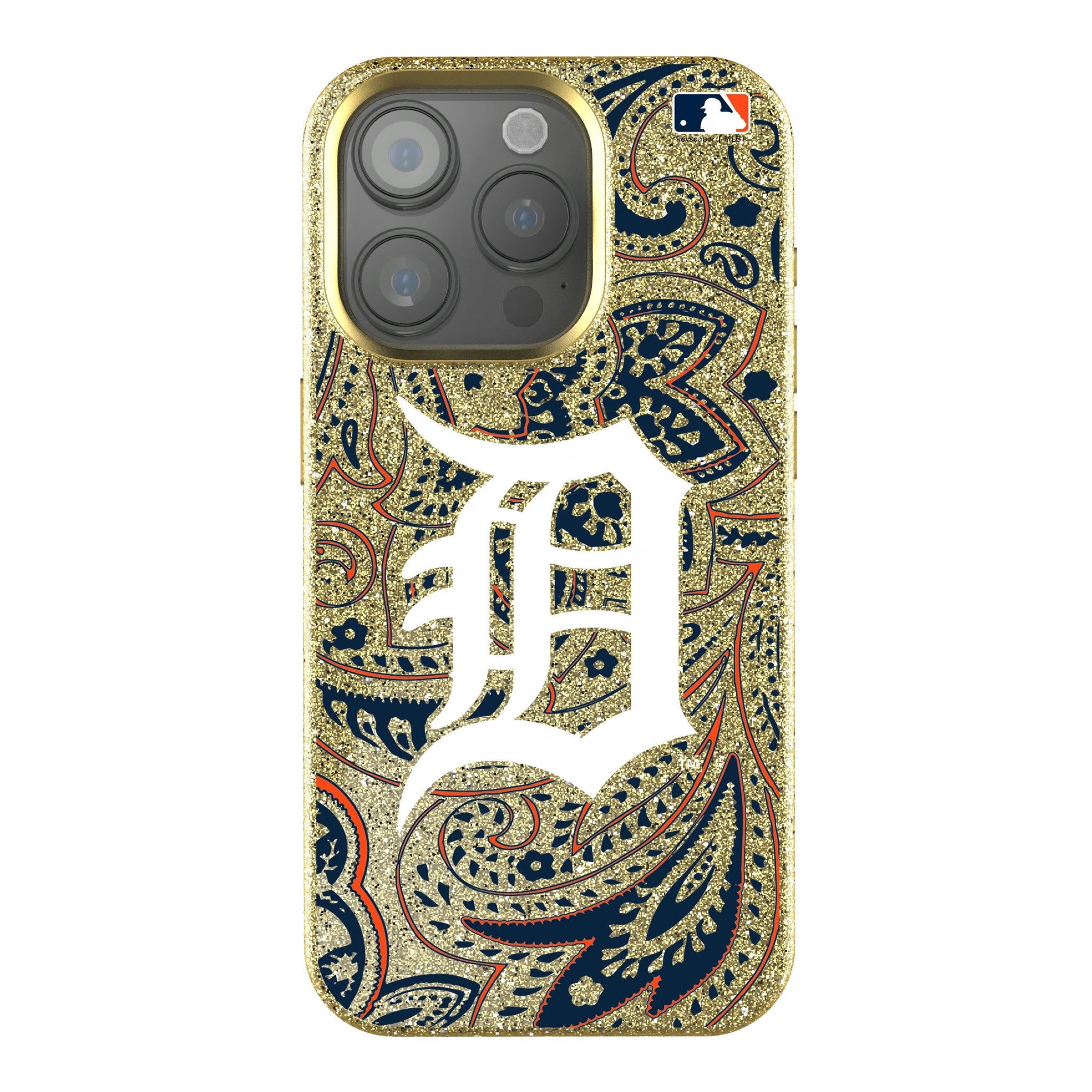 Detroit Tigers Paisley iPhone Bling Phone Case for Apple iPhone