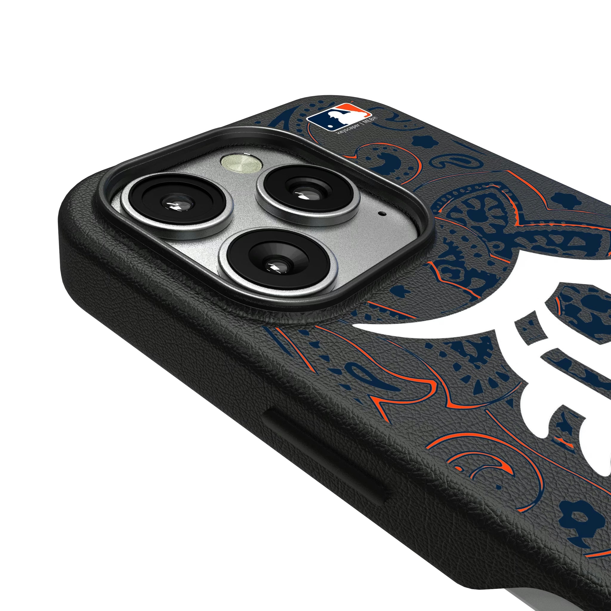 Detroit Tigers Paisley iPhone MagSafe Compatible Phone Case for Apple iPhone - Detail