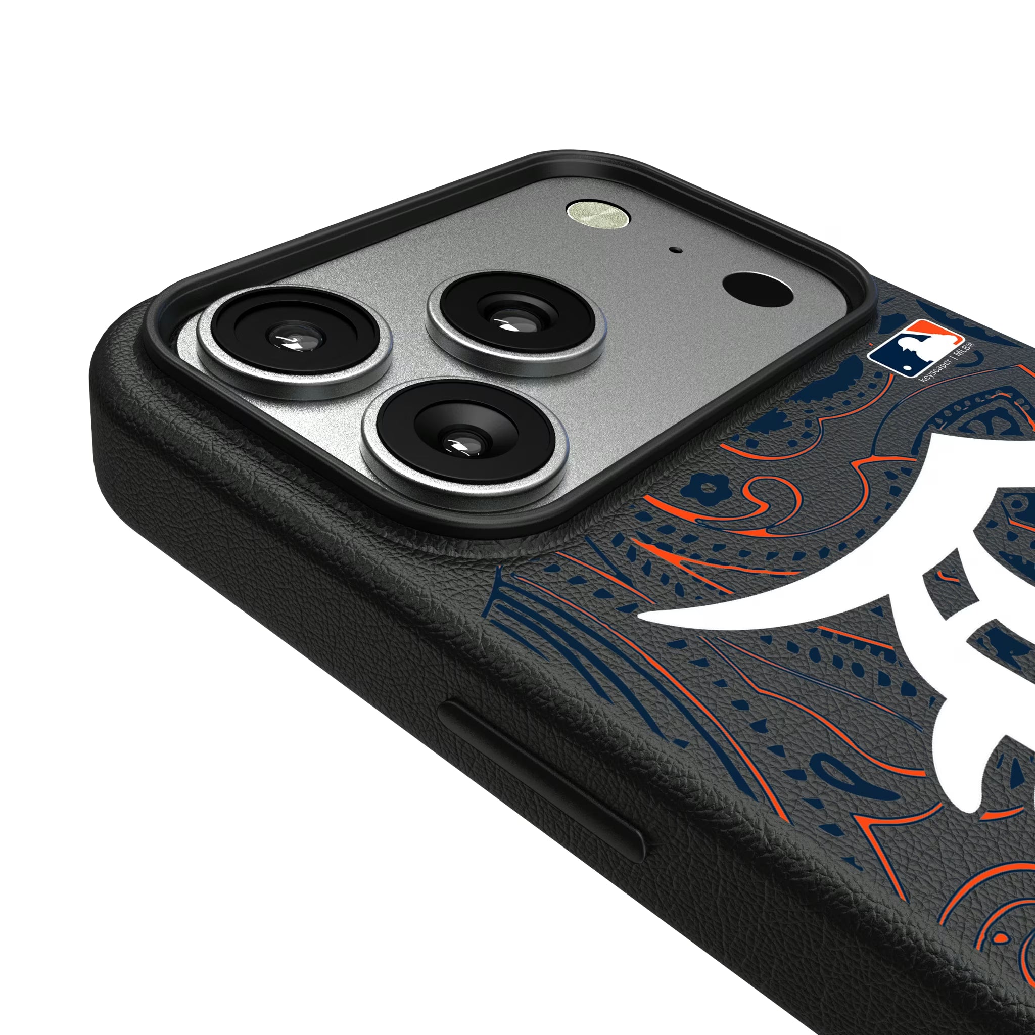 Detroit Tigers Paisley iPhone MagSafe Compatible Phone Case for Apple iPhone - Detail#Device_iPhone 17 Pro