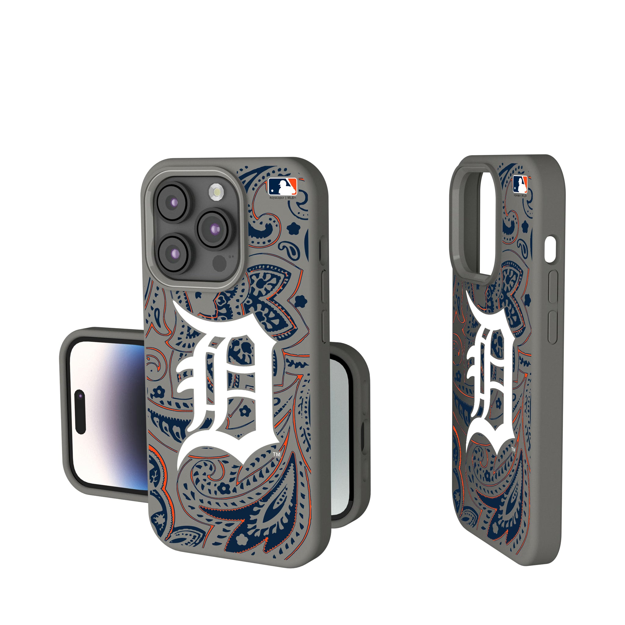 Detroit Tigers Paisley iPhone Soft Touch Phone Case for Apple iPhone