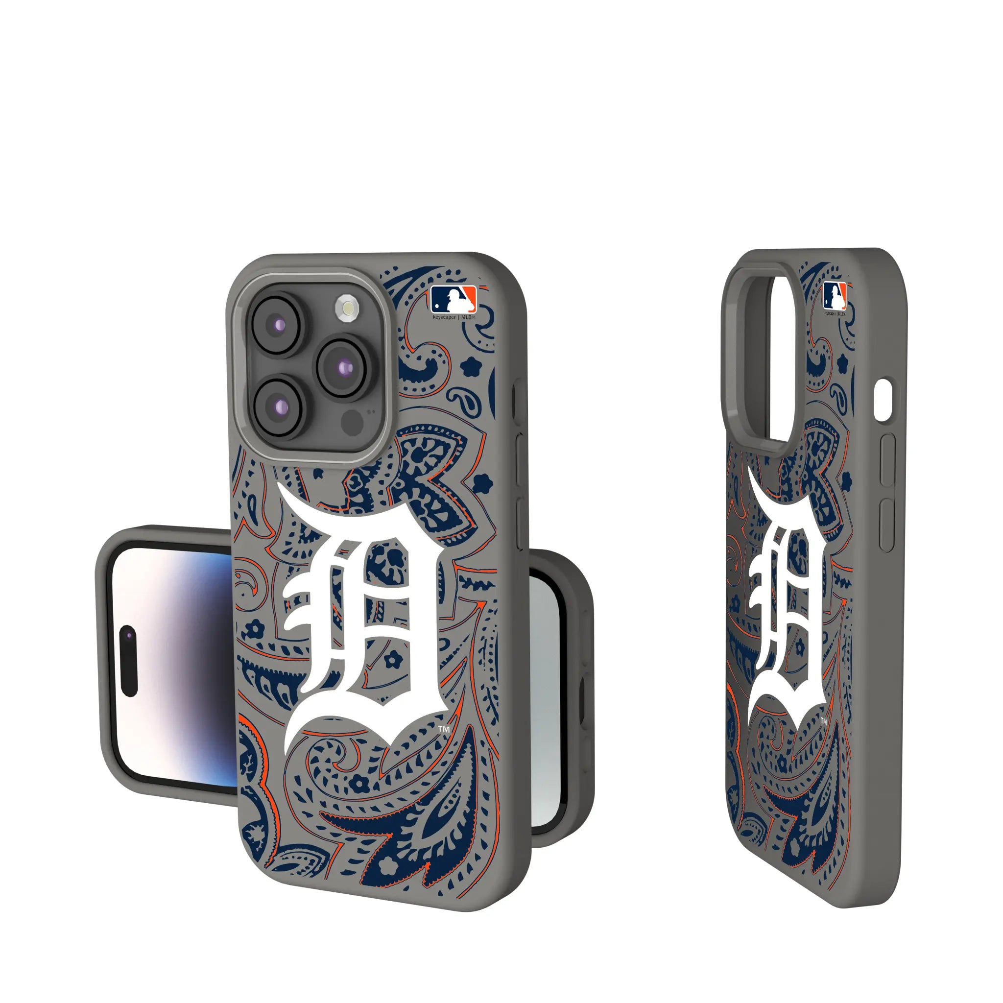 Detroit Tigers Paisley iPhone Soft Touch Phone Case for Apple iPhone