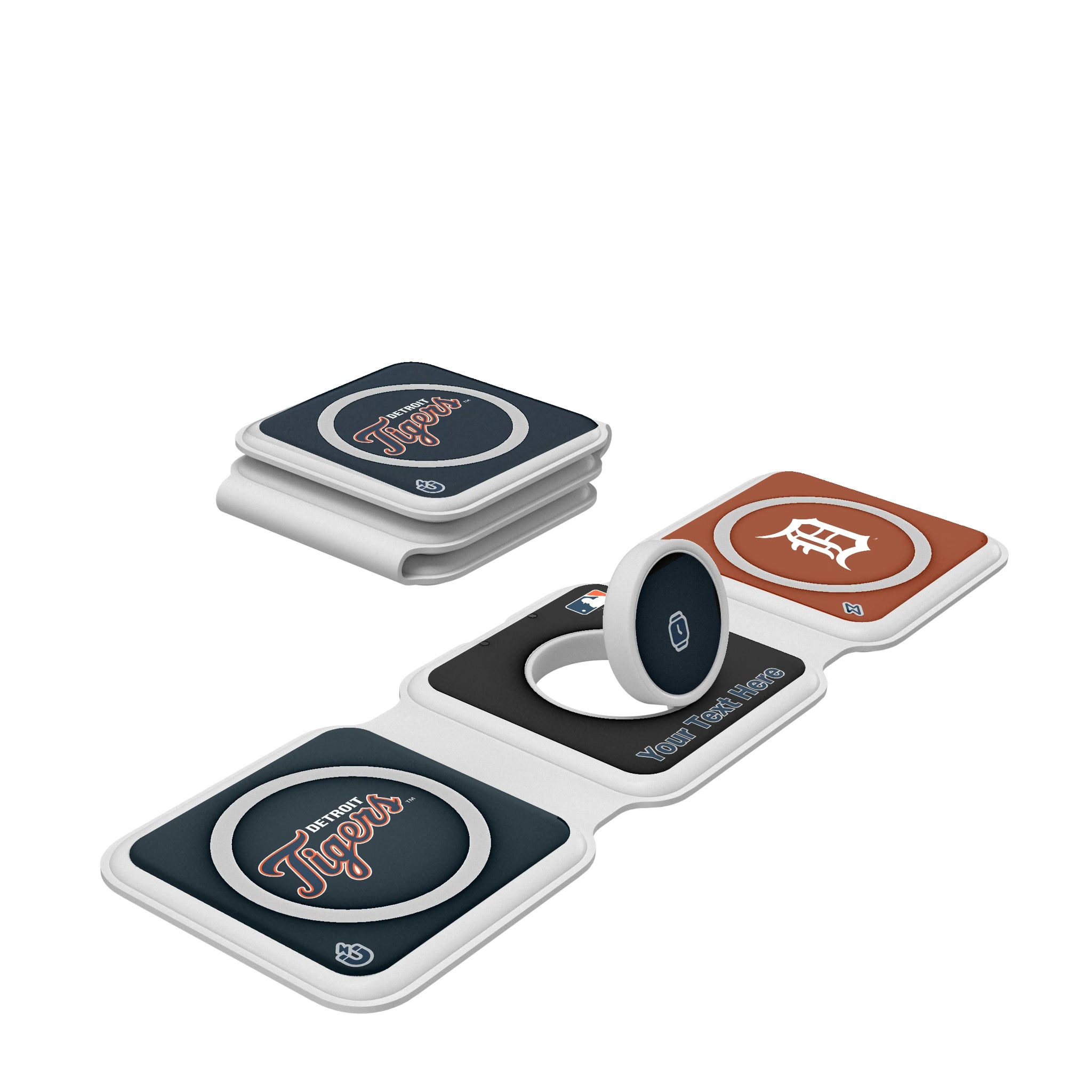 Detroit Tigers Personalized Color Block Foldable 3 in 1 Charger