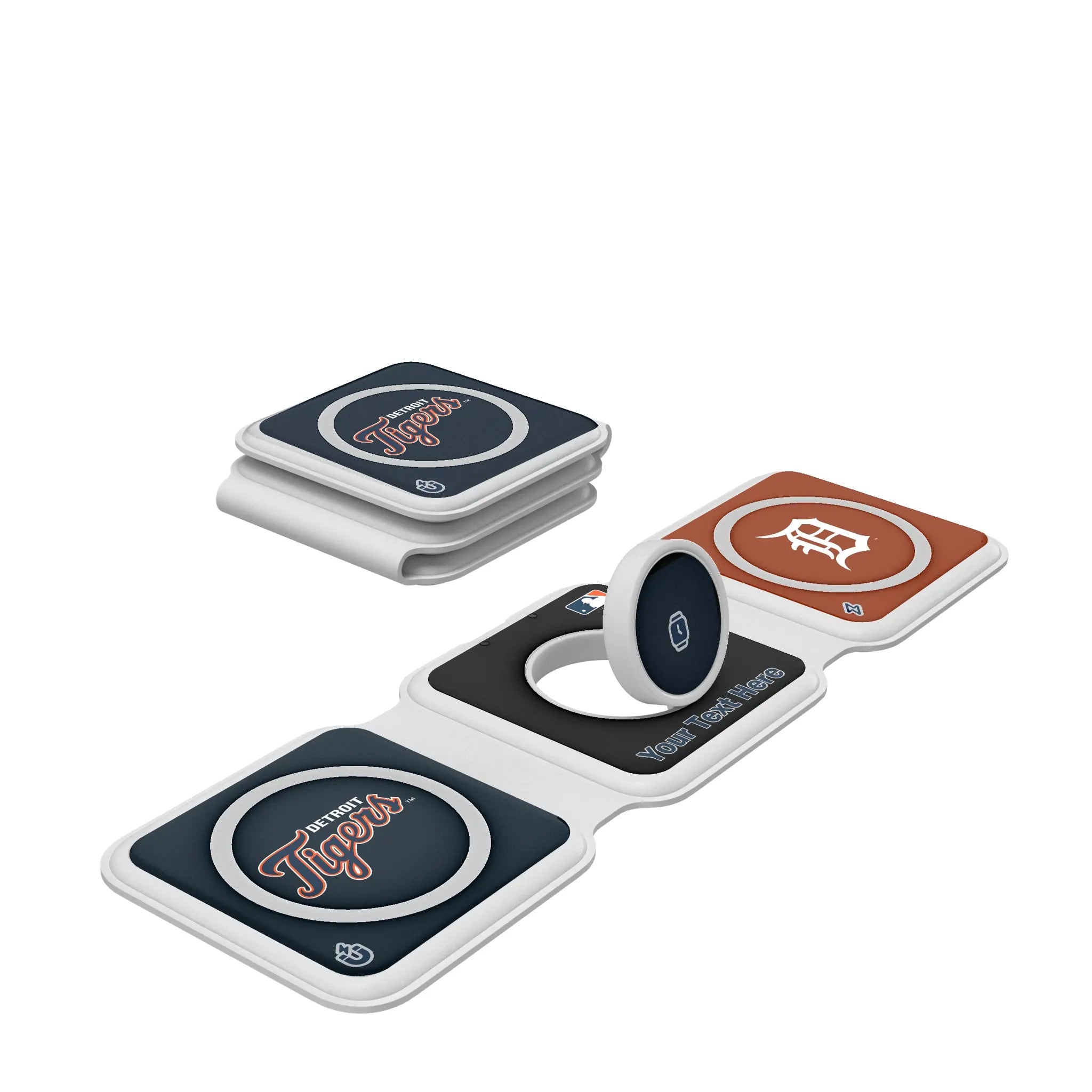 Detroit Tigers Personalized Color Block Foldable 3 in 1 Charger