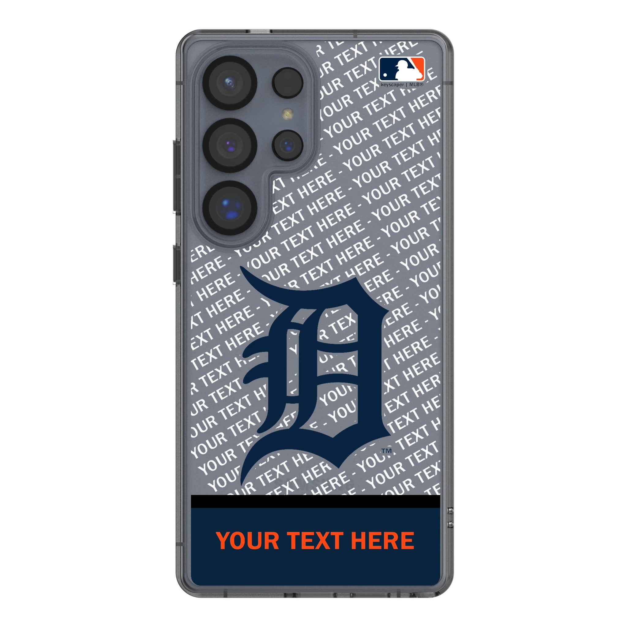 Detroit Tigers Personalized EndZone Plus Galaxy Clear Phone Case for Samsung Galaxy