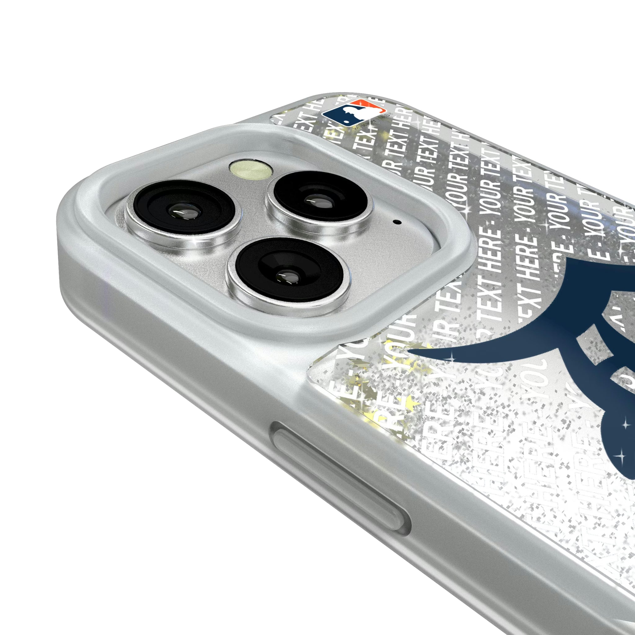 Detroit Tigers Personalized EndZone Plus iPhone Glitter Phone Case for Apple iPhone - Detail#Device_iPhone 16 Pro