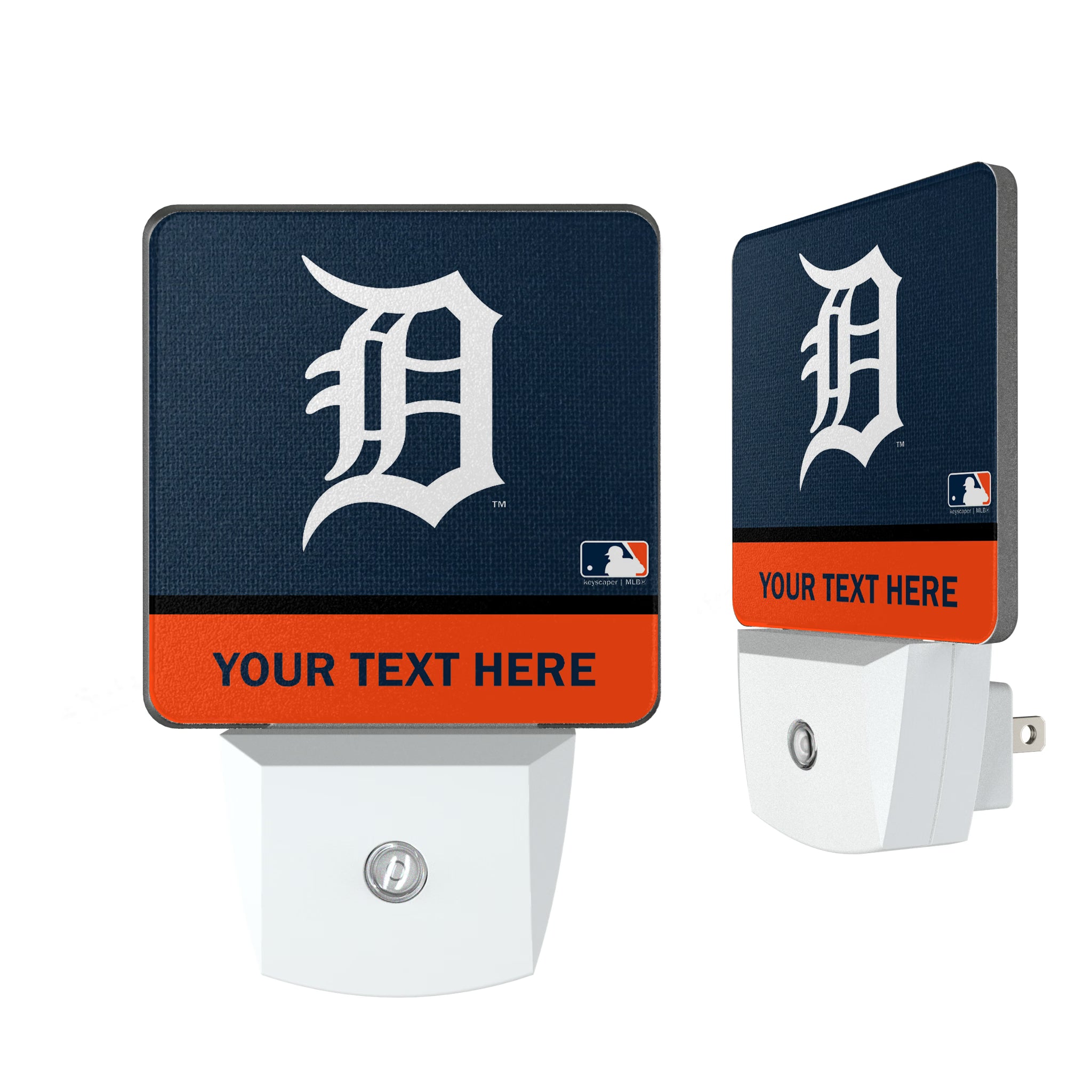 Detroit Tigers Personalized Endzone Solid Night Light 2-Pack