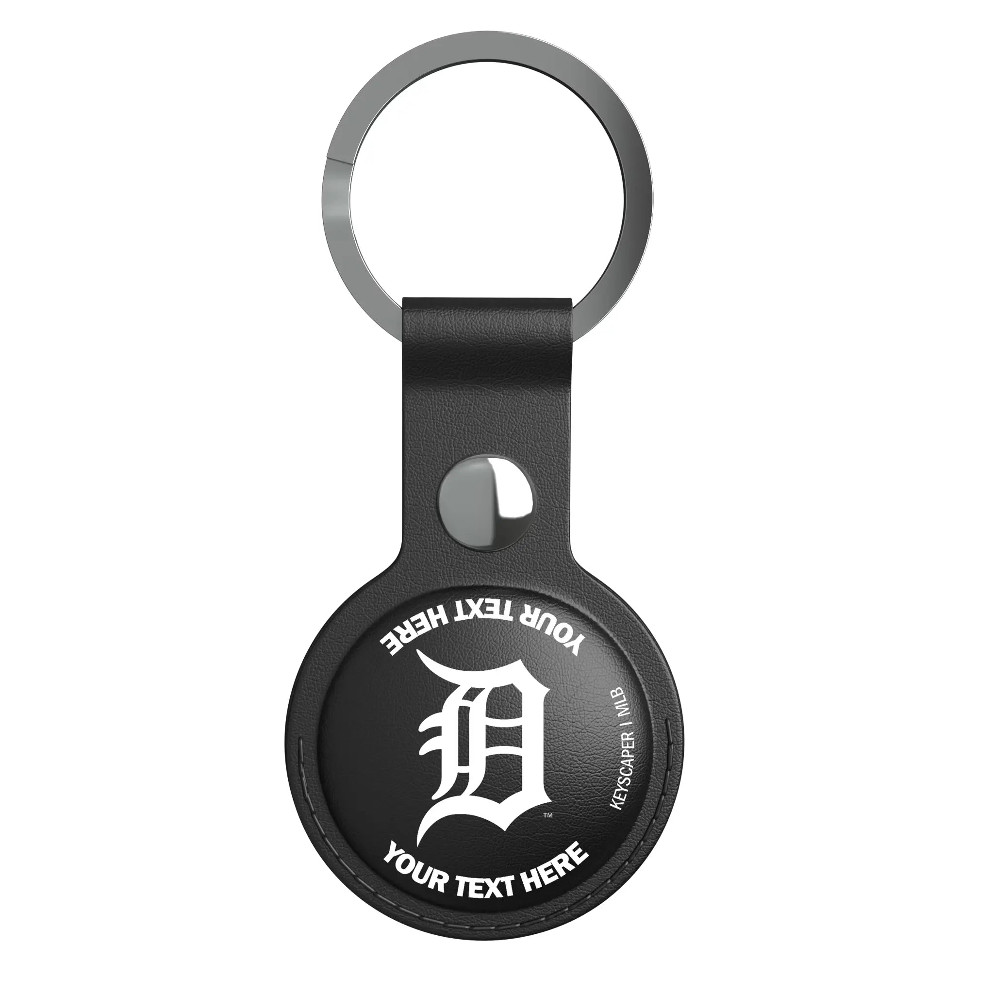 Detroit Tigers Personalized Insignia AirTag Black Airtag Holder