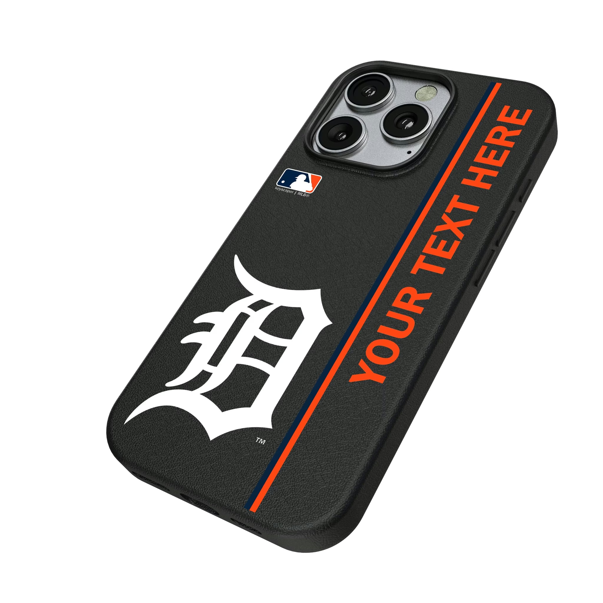 Detroit Tigers Personalized Sidebard iPhone MagSafe Compatible Phone Case for Apple iPhone - Isometric View
