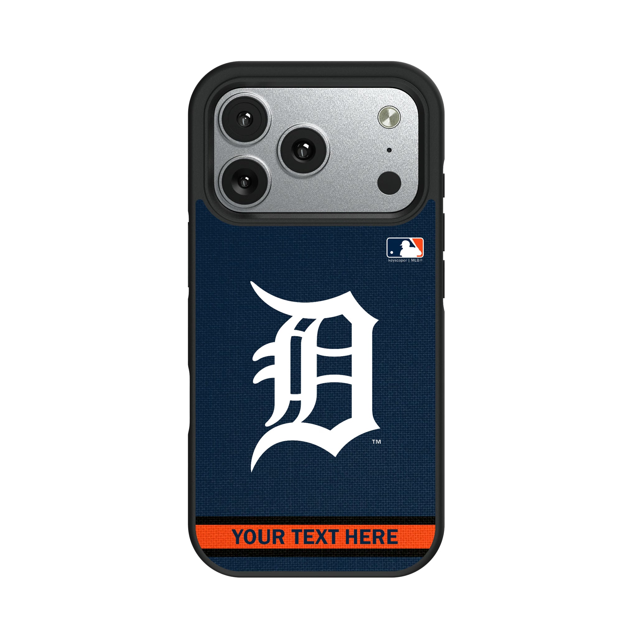Detroit Tigers Personalized Stripe iPhone Bump Phone Case for Apple iPhone#Device_iPhone 17 Pro