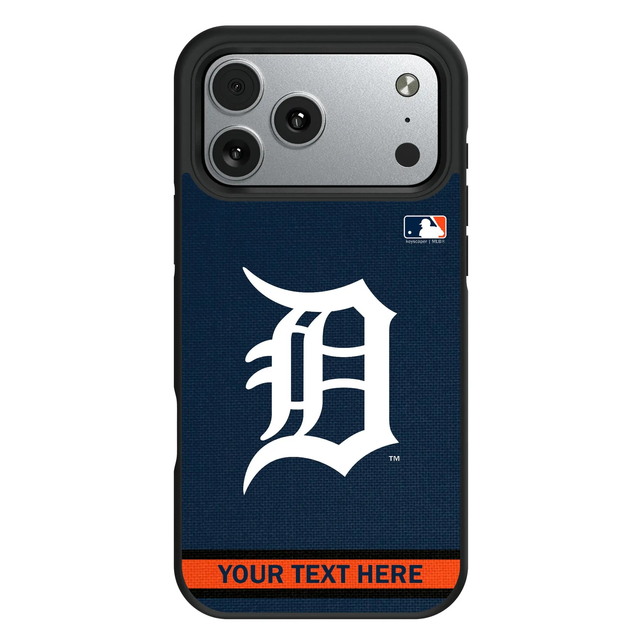 Detroit Tigers Personalized Stripe iPhone Bump Phone Case for Apple iPhone#Device_iPhone 17 Pro Max