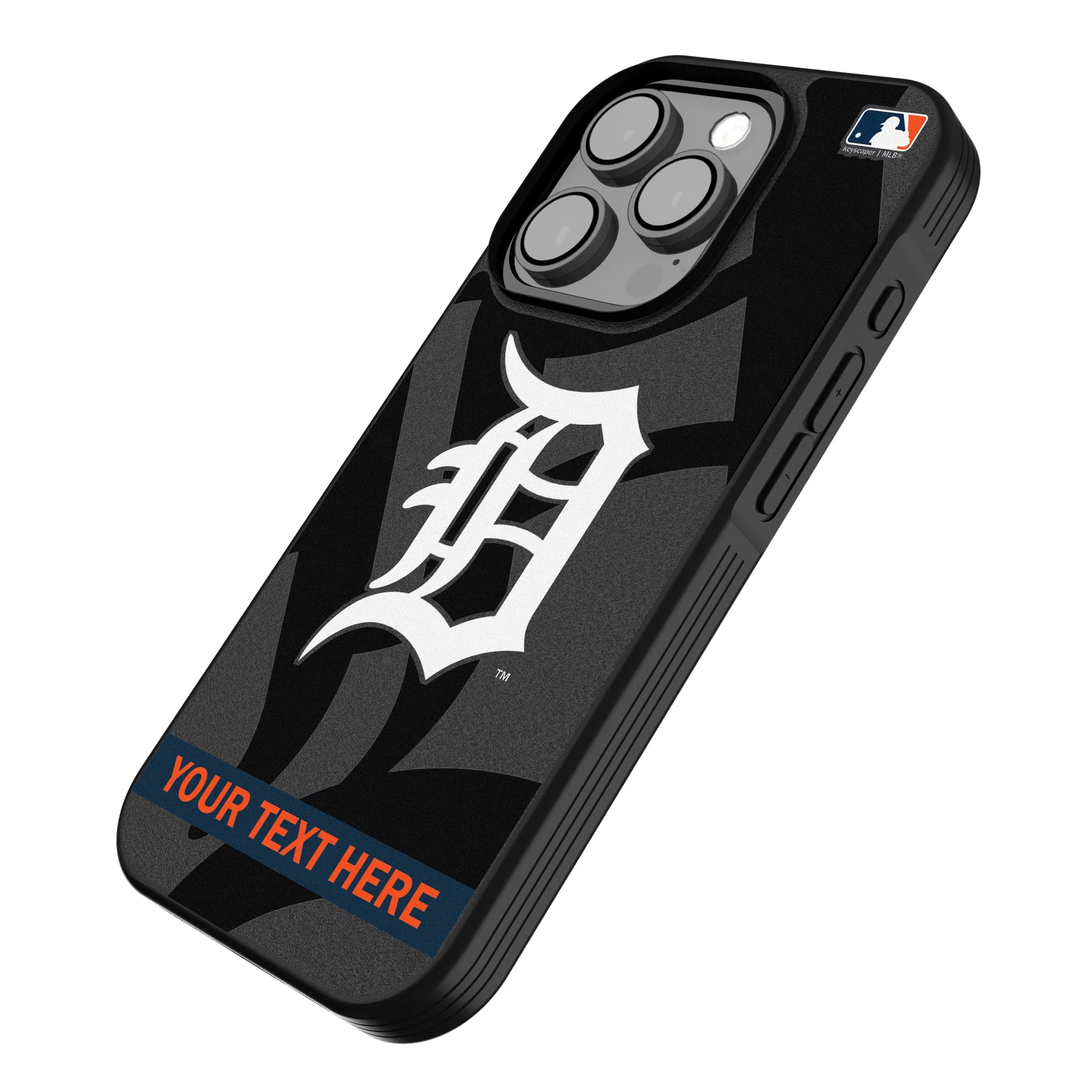 Detroit Tigers Personalized Tilt iPhone Bump Phone Case for Apple iPhone - Isometric View