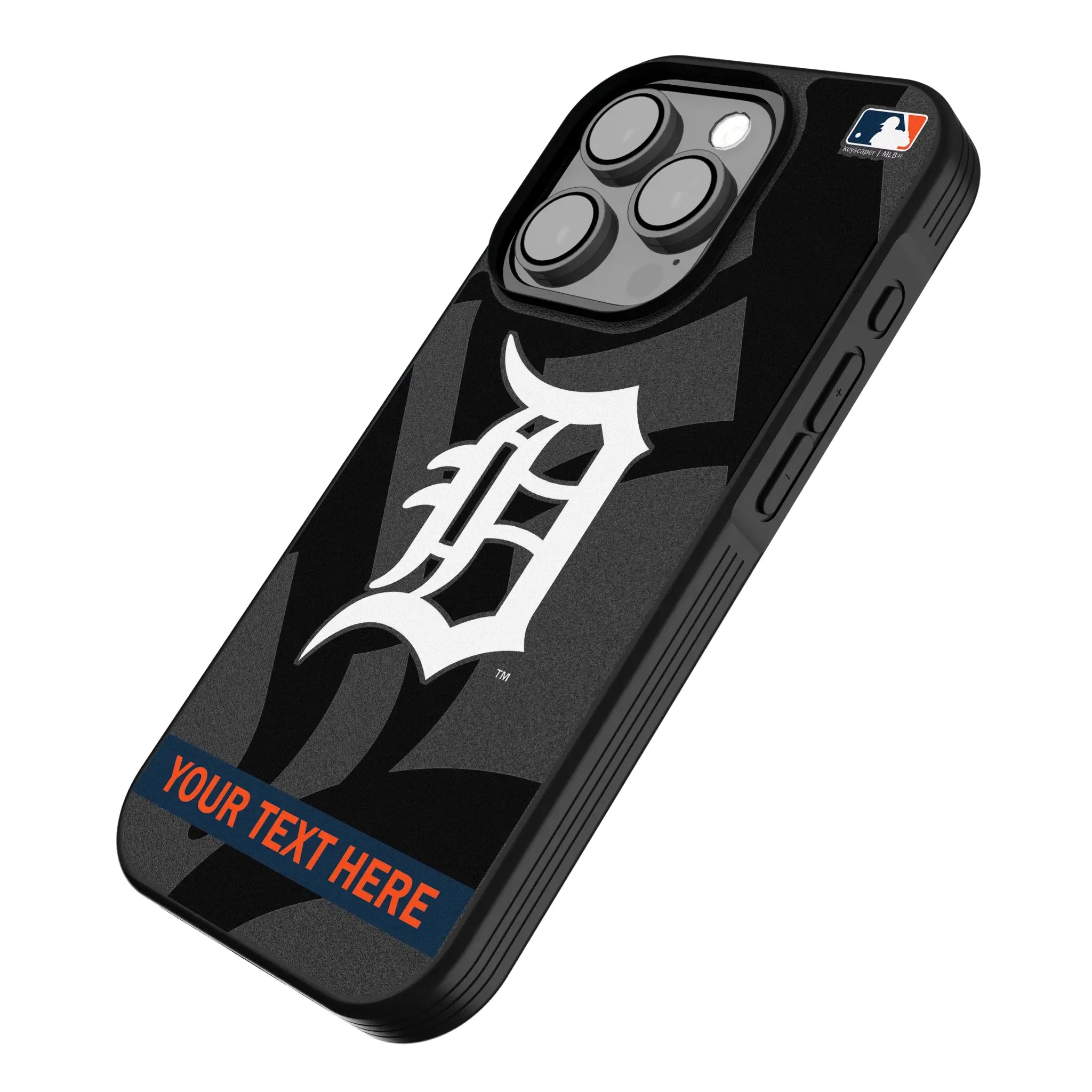 Detroit Tigers Personalized Tilt iPhone Bump Phone Case for Apple iPhone - Isometric View
