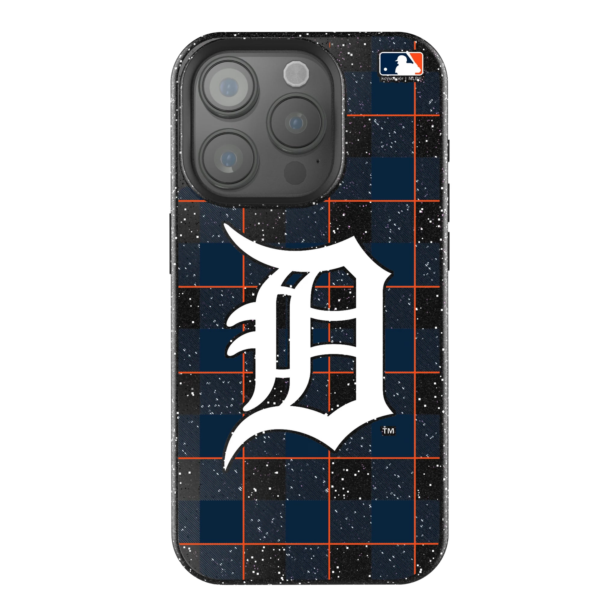 Detroit Tigers Plaid iPhone Bling Phone Case for Apple iPhone