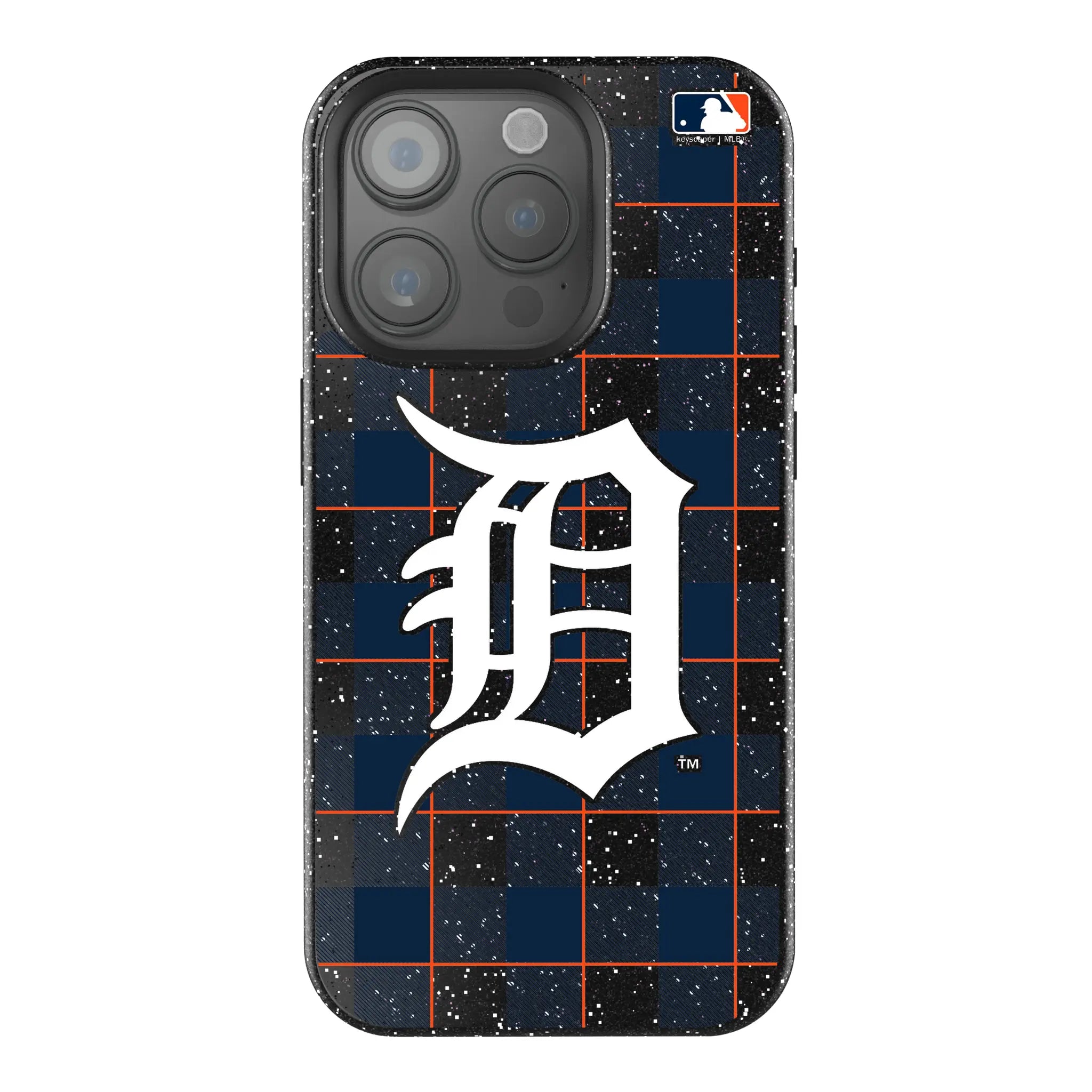 Detroit Tigers Plaid iPhone Bling Phone Case for Apple iPhone