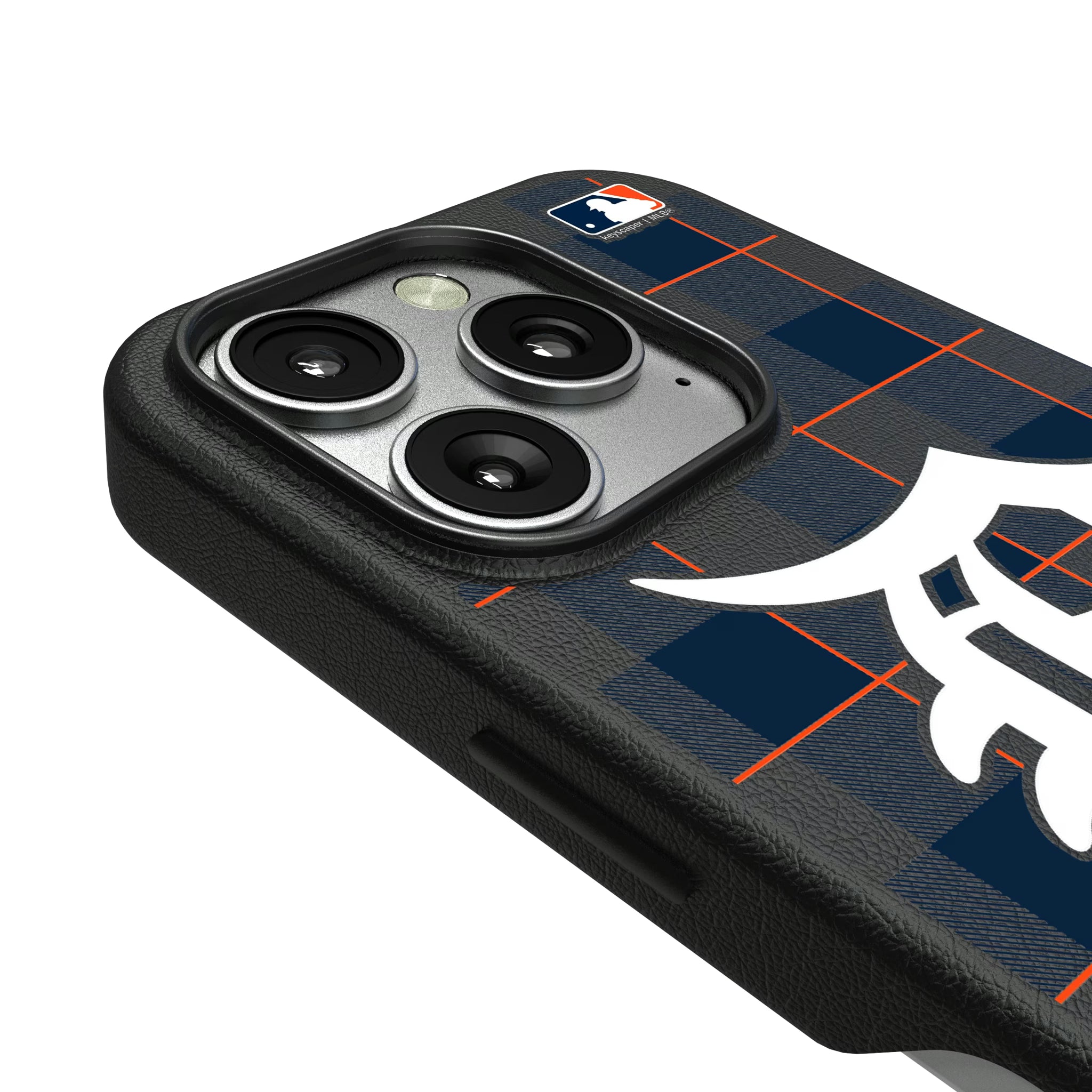 Detroit Tigers Plaid iPhone MagSafe Compatible Phone Case for Apple iPhone - Detail