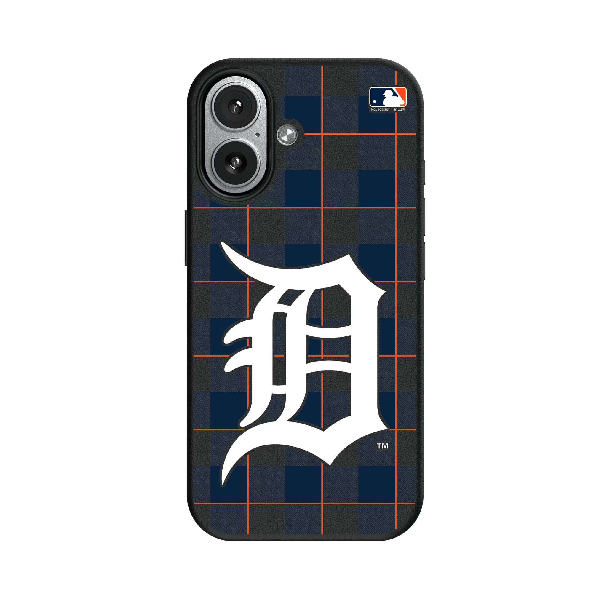 Detroit Tigers Plaid iPhone MagSafe Compatible Phone Case for Apple iPhone#Device_iPhone 17