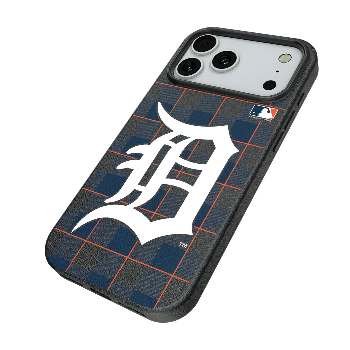 Detroit Tigers Plaid iPhone MagSafe Compatible Phone Case for Apple iPhone - Isometric View#Device_iPhone 18 Pro Max