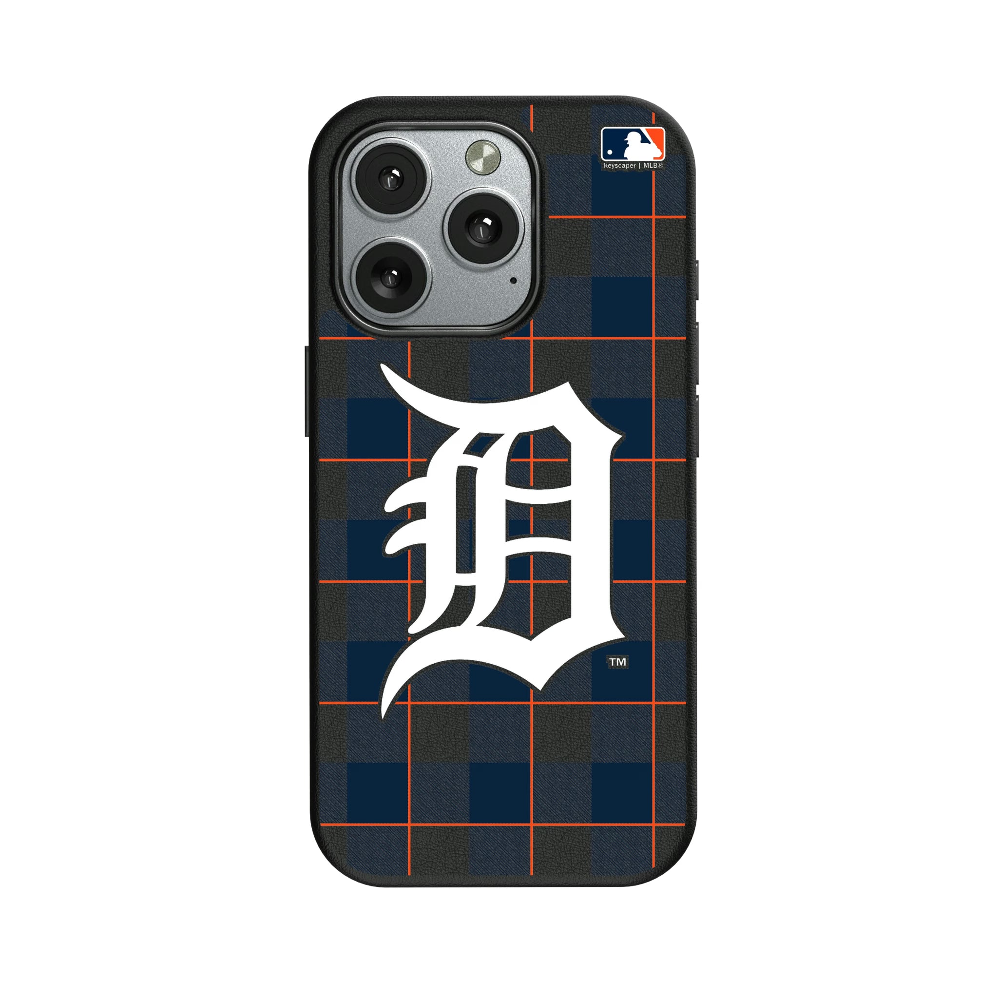 Detroit Tigers Plaid iPhone MagSafe Compatible Phone Case for Apple iPhone