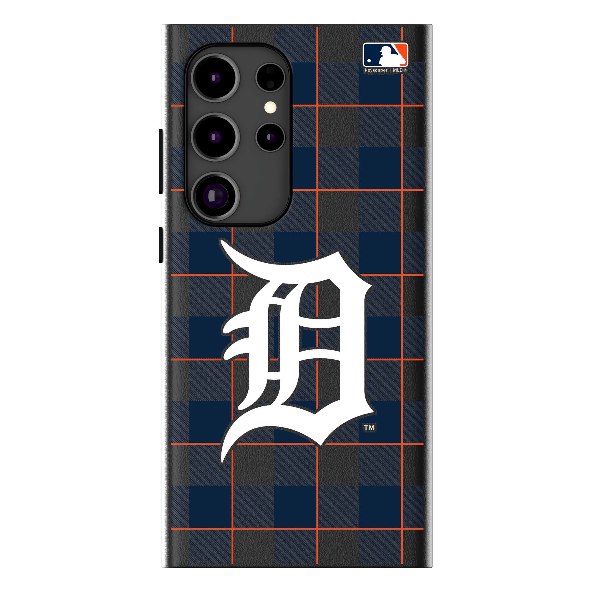 Detroit Tigers Plaid Galaxy MagSafe Compatible Phone Case for Samsung Galaxy