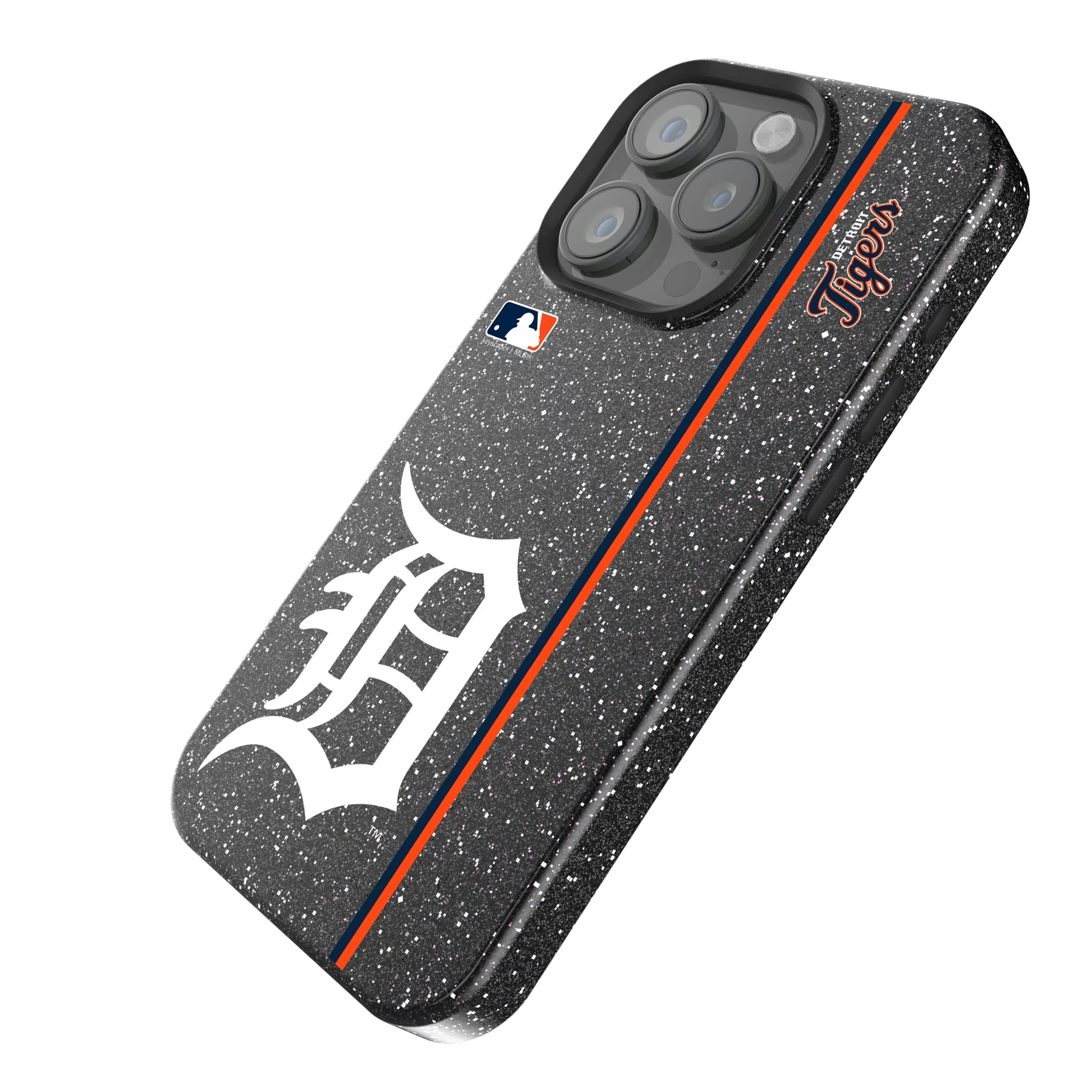 Detroit Tigers Sidebar iPhone Bling Phone Case for Apple iPhone - Isometric View