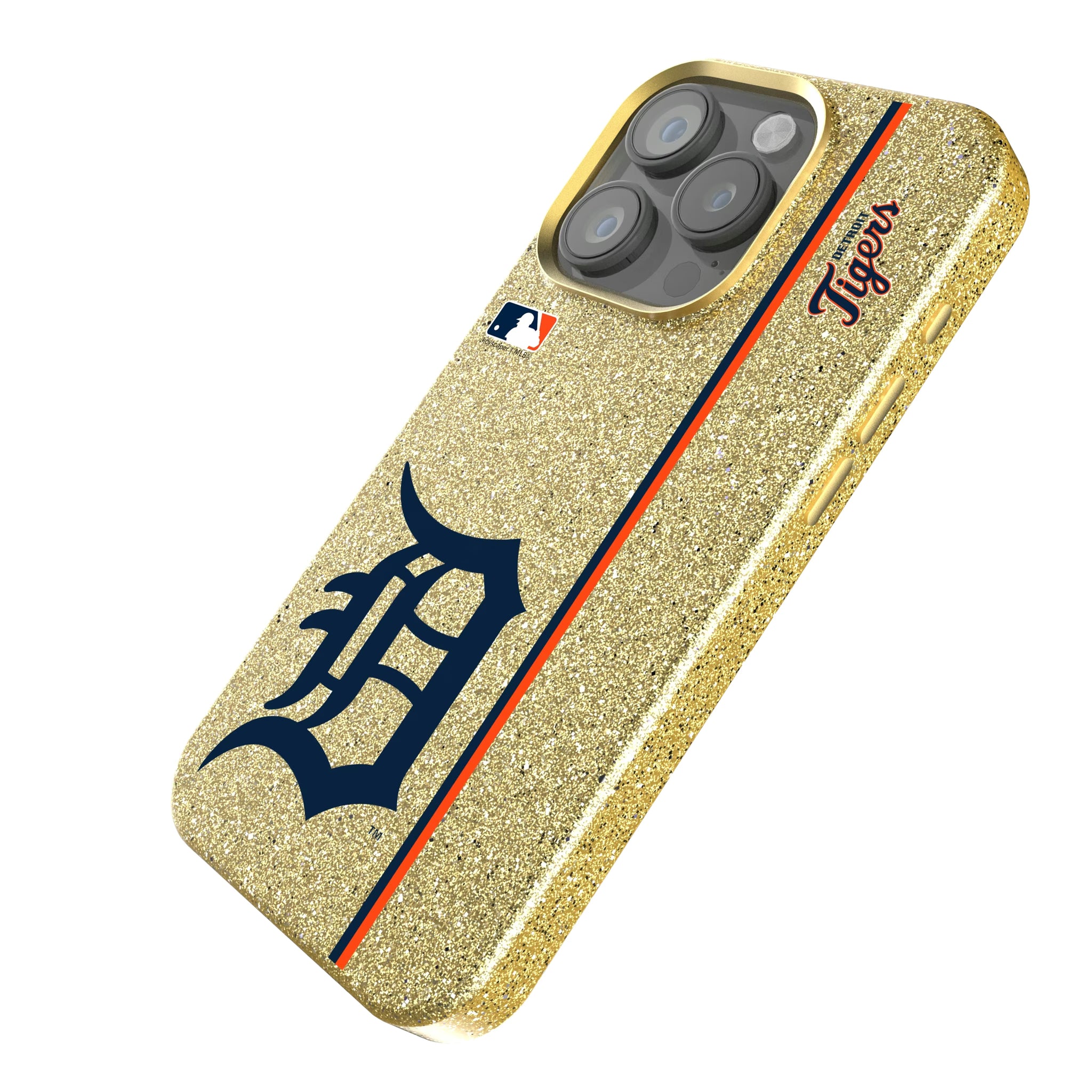 Detroit Tigers Sidebar iPhone Bling Phone Case for Apple iPhone - Isometric View