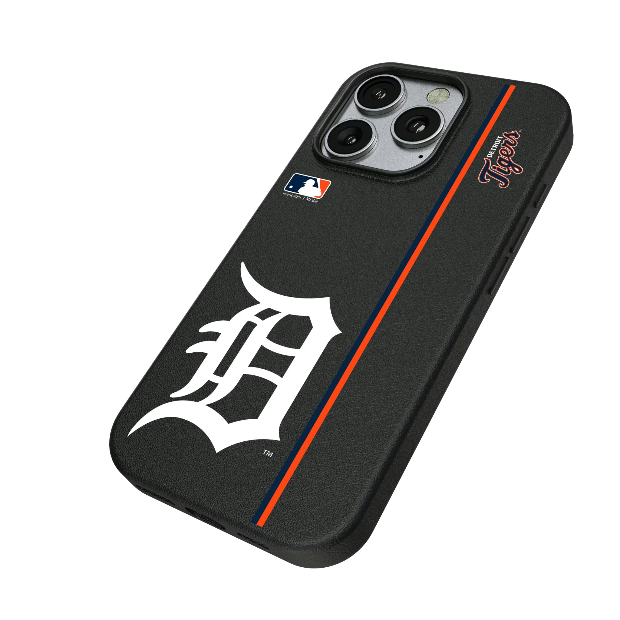 Detroit Tigers Sidebar iPhone MagSafe Compatible Phone Case for Apple iPhone - Isometric View