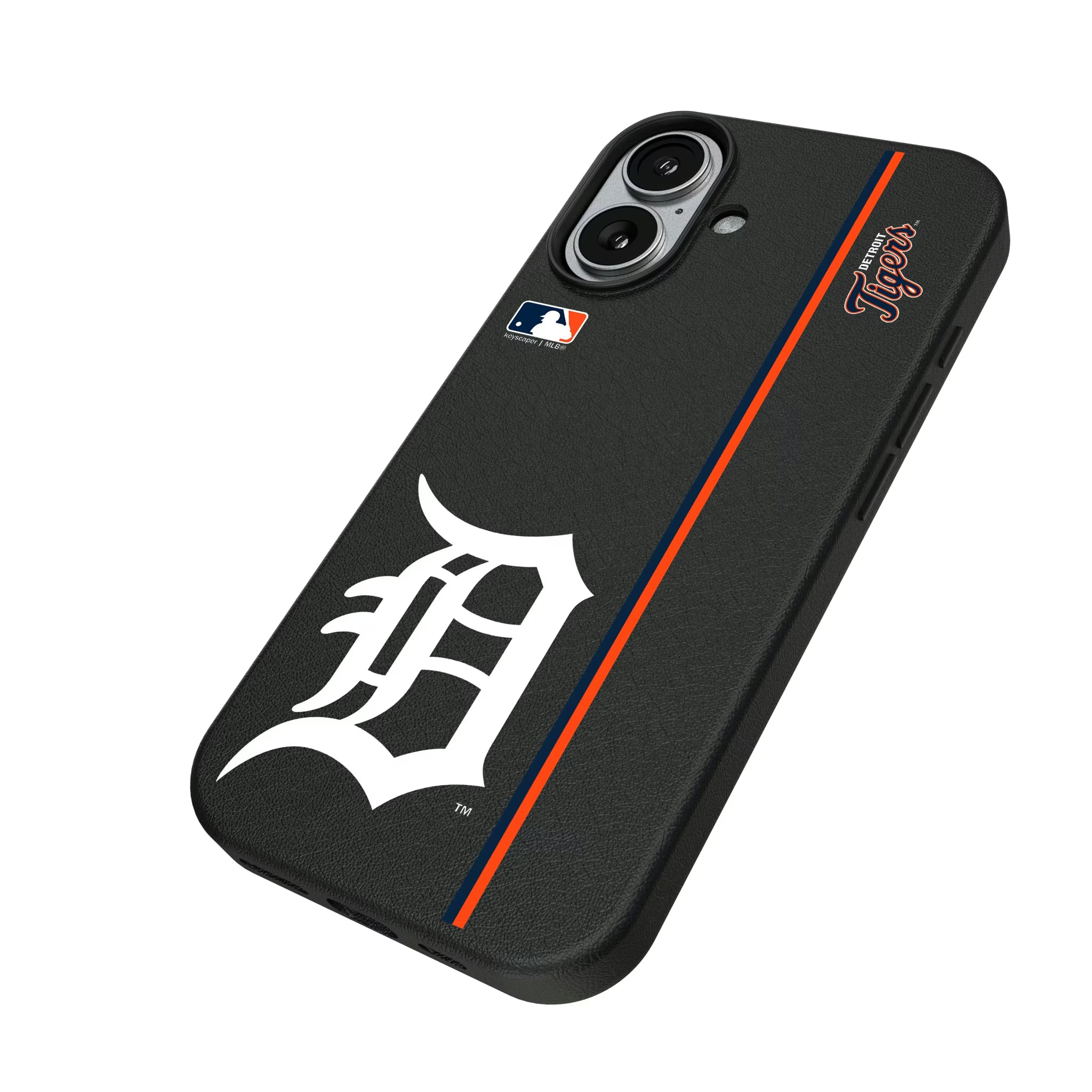 Detroit Tigers Sidebar iPhone MagSafe Compatible Phone Case for Apple iPhone - Isometric View#Device_iPhone 17