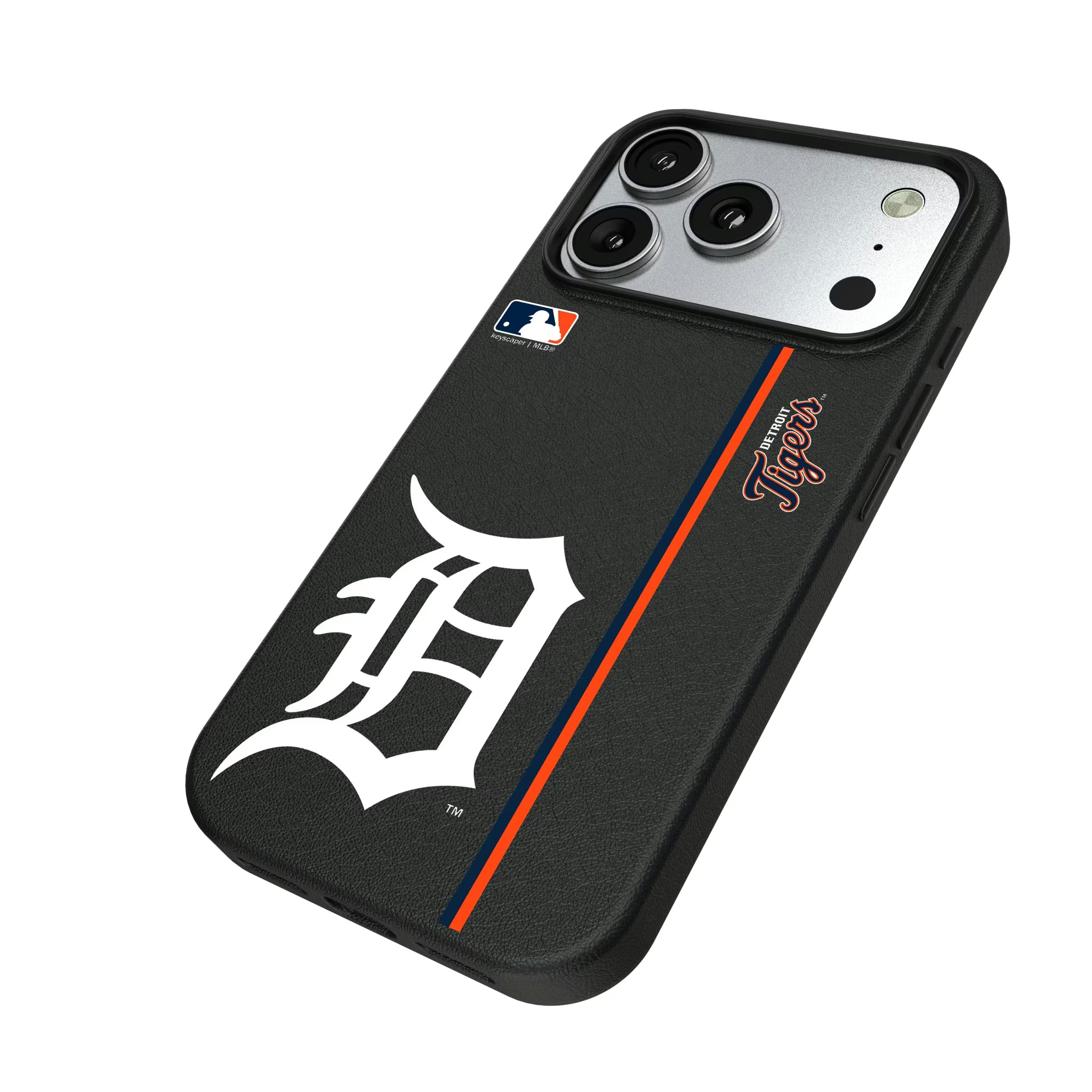Detroit Tigers Sidebar iPhone MagSafe Compatible Phone Case for Apple iPhone - Isometric View#Device_iPhone 17 Pro