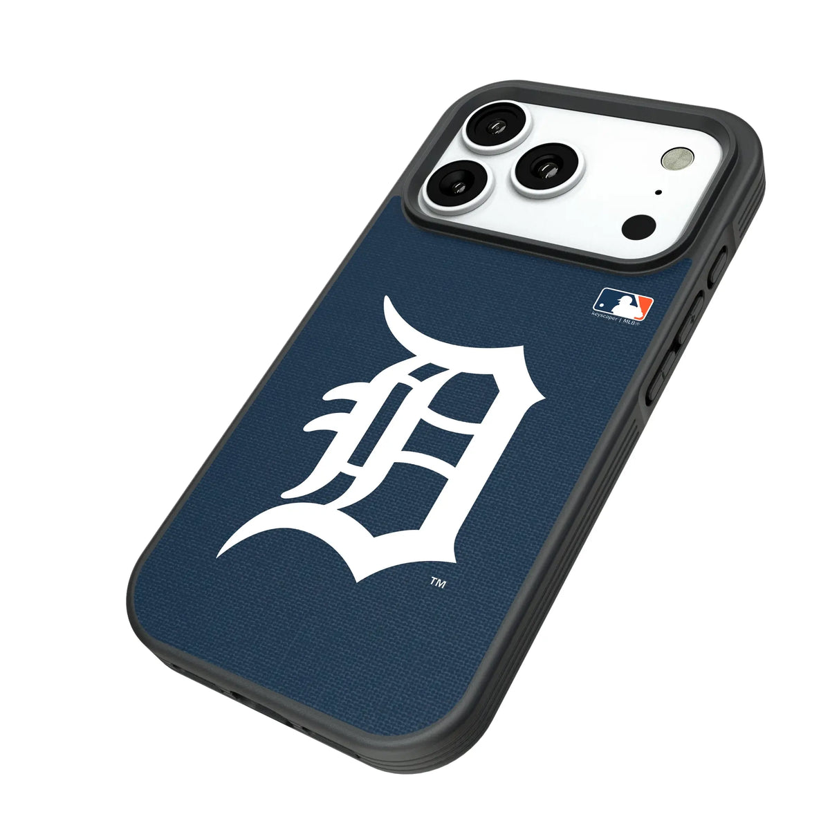 Detroit Tigers Solid iPhone Bump Phone Case for Apple iPhone - Isometric View#Device_iPhone 18 Pro