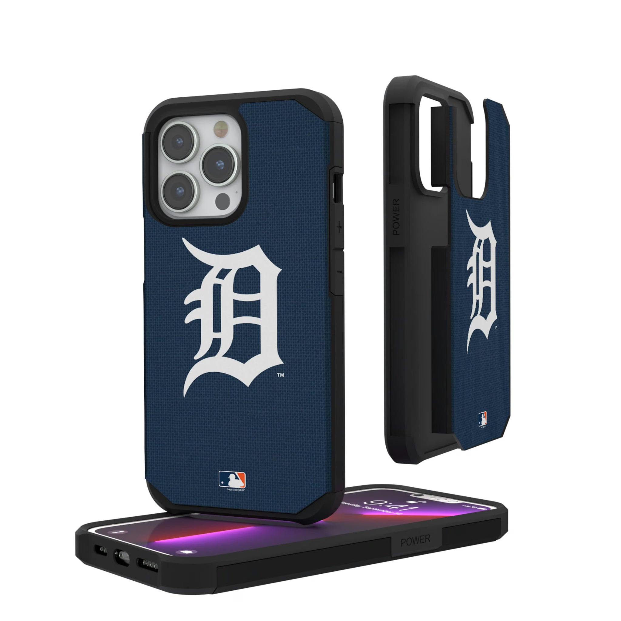 Detroit Tigers Solid iPhone Rugged Phone Case for Apple iPhone