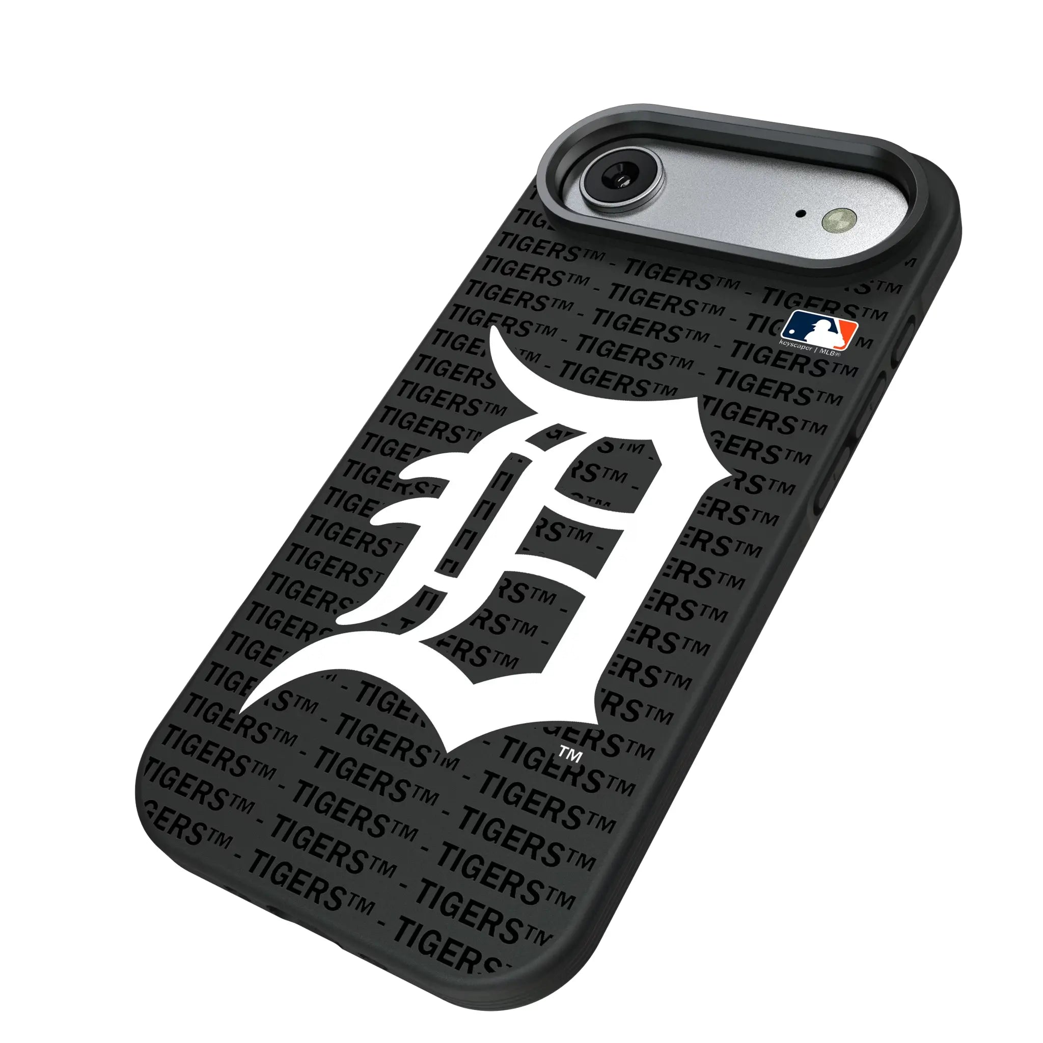 Detroit Tigers Text Backdrop iPhone Bump Phone Case for Apple iPhone - Isometric View#Device_iPhone Air