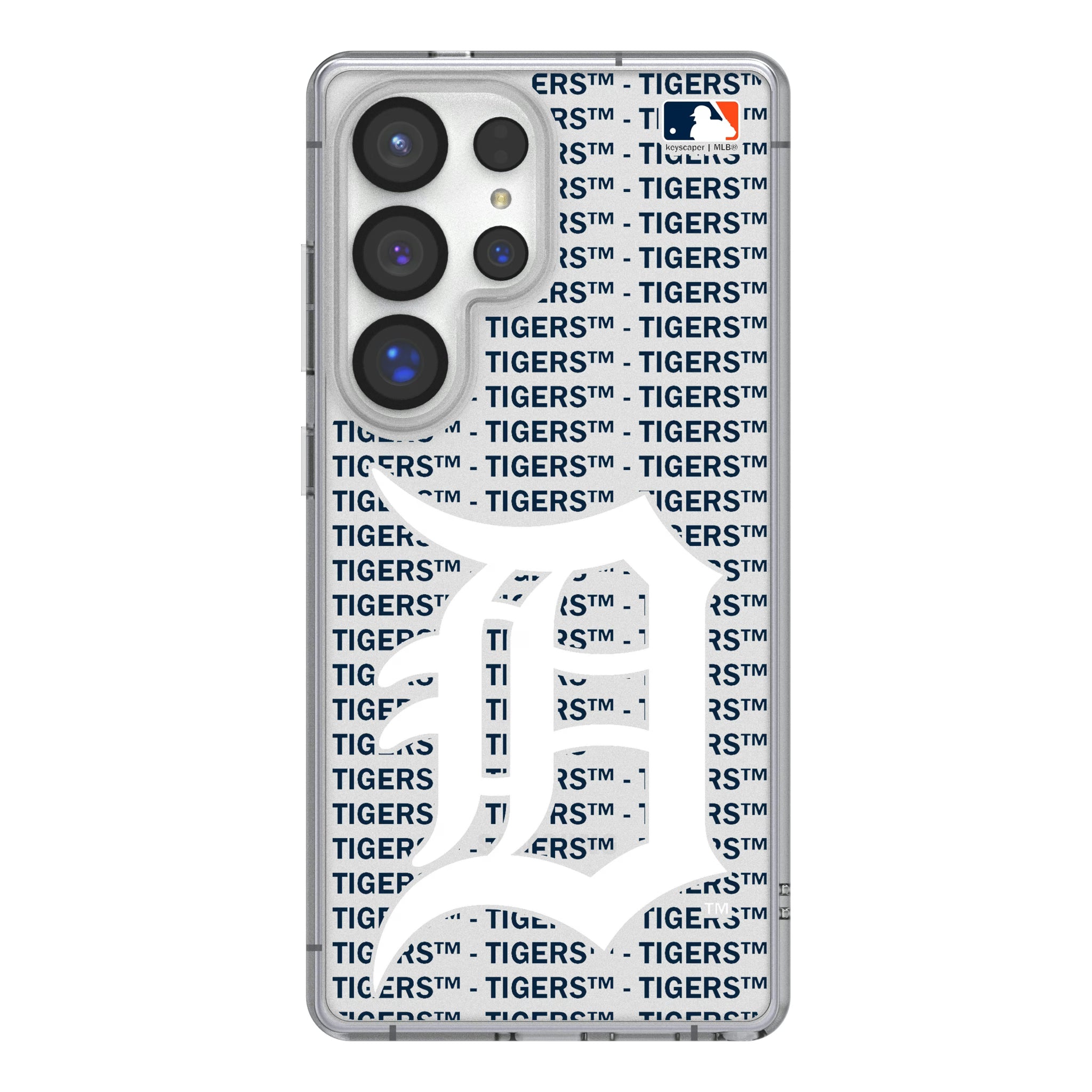 Detroit Tigers Text Backdrop Galaxy Clear Phone Case for Samsung Galaxy