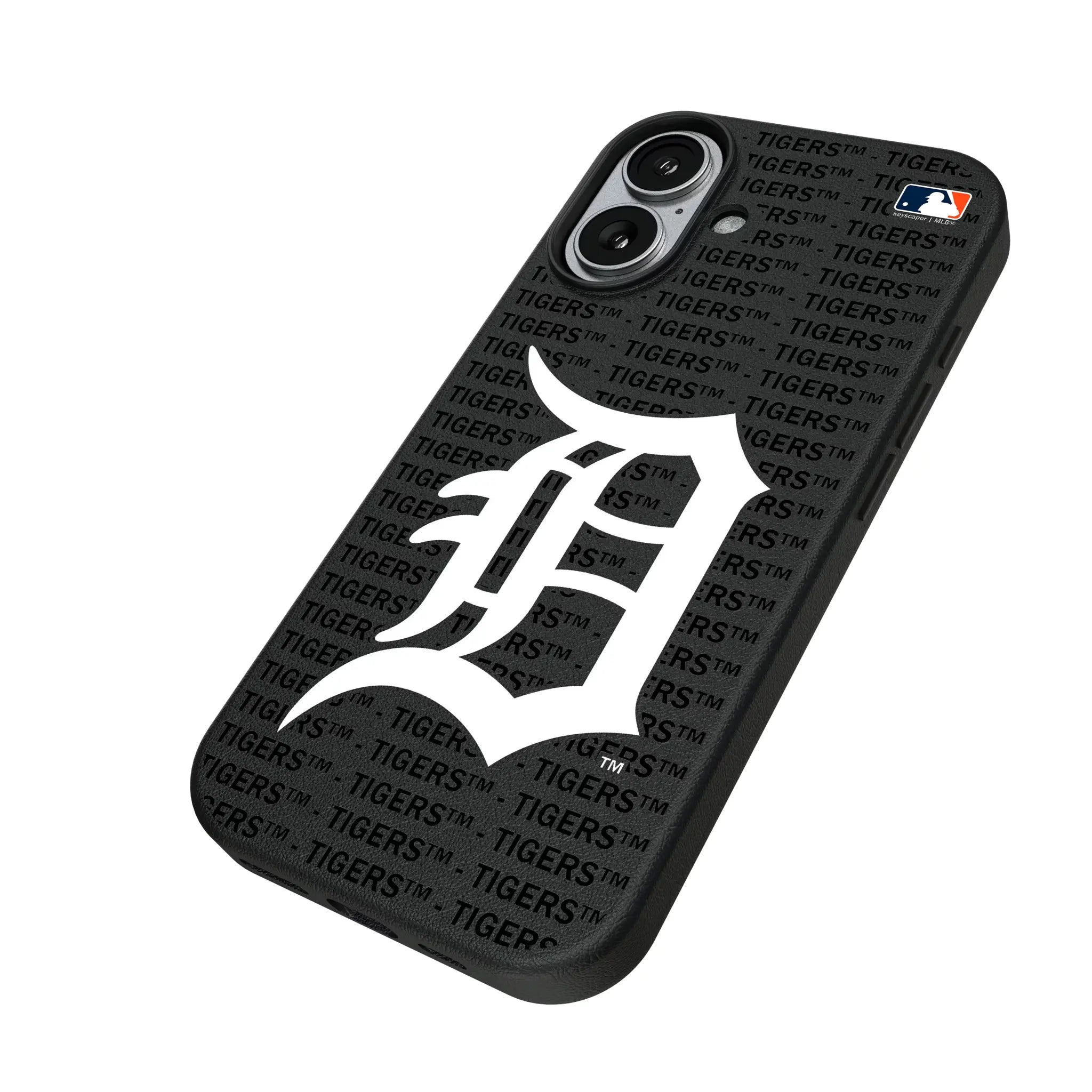 Detroit Tigers Text Backdrop iPhone MagSafe Compatible Phone Case for Apple iPhone - Isometric View#Device_iPhone 17